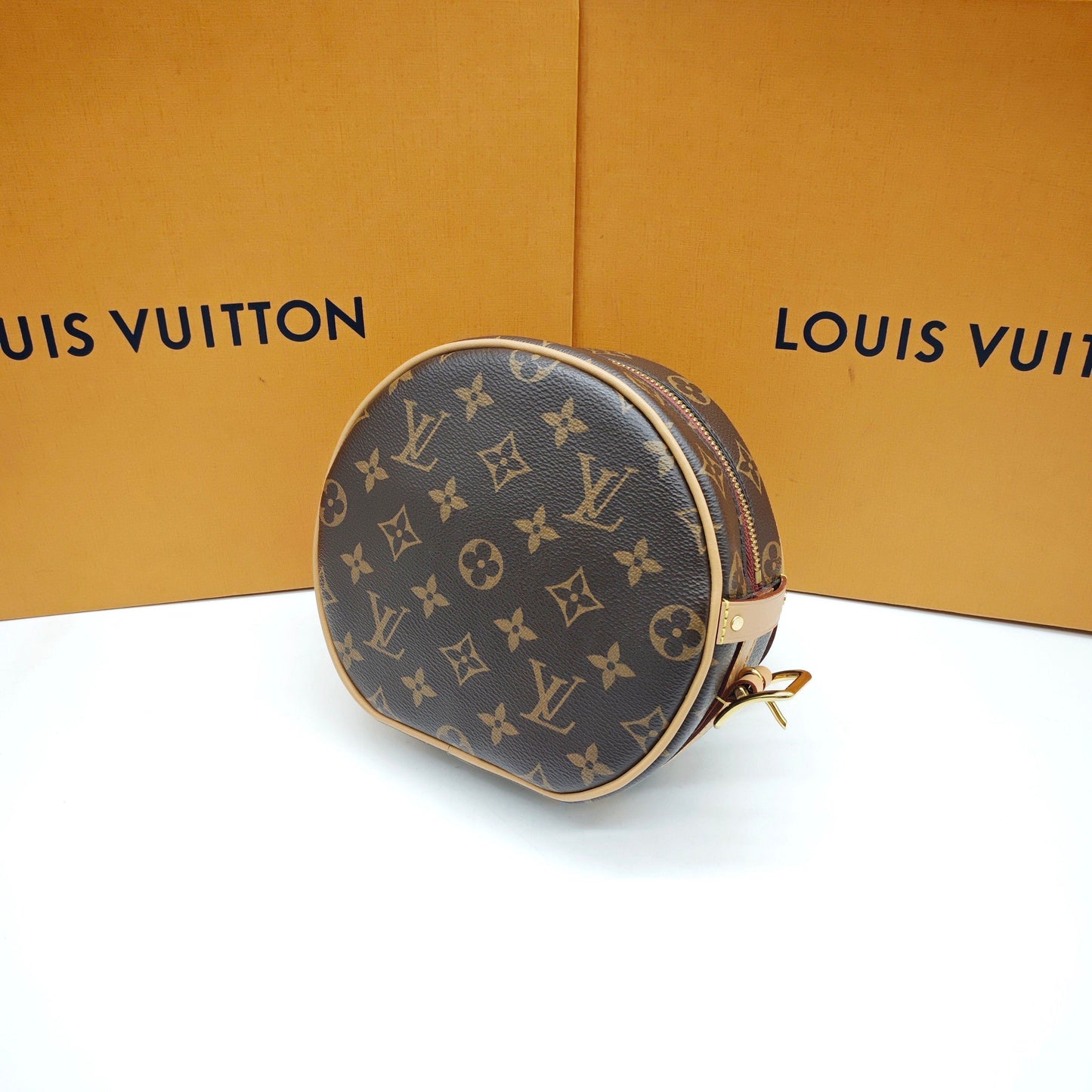 Louis Vuitton - Small Round Bag - Monogram coated canvas with Vachetta leather trim - Brown - (mini)