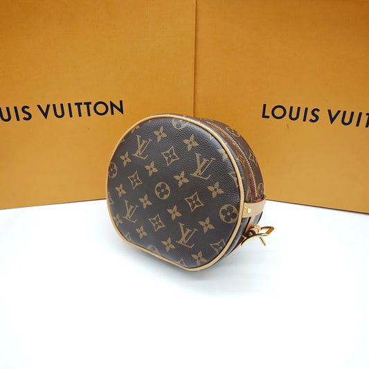Louis Vuitton - Small Round Bag - Monogram coated canvas with Vachetta leather trim - Brown - (mini)