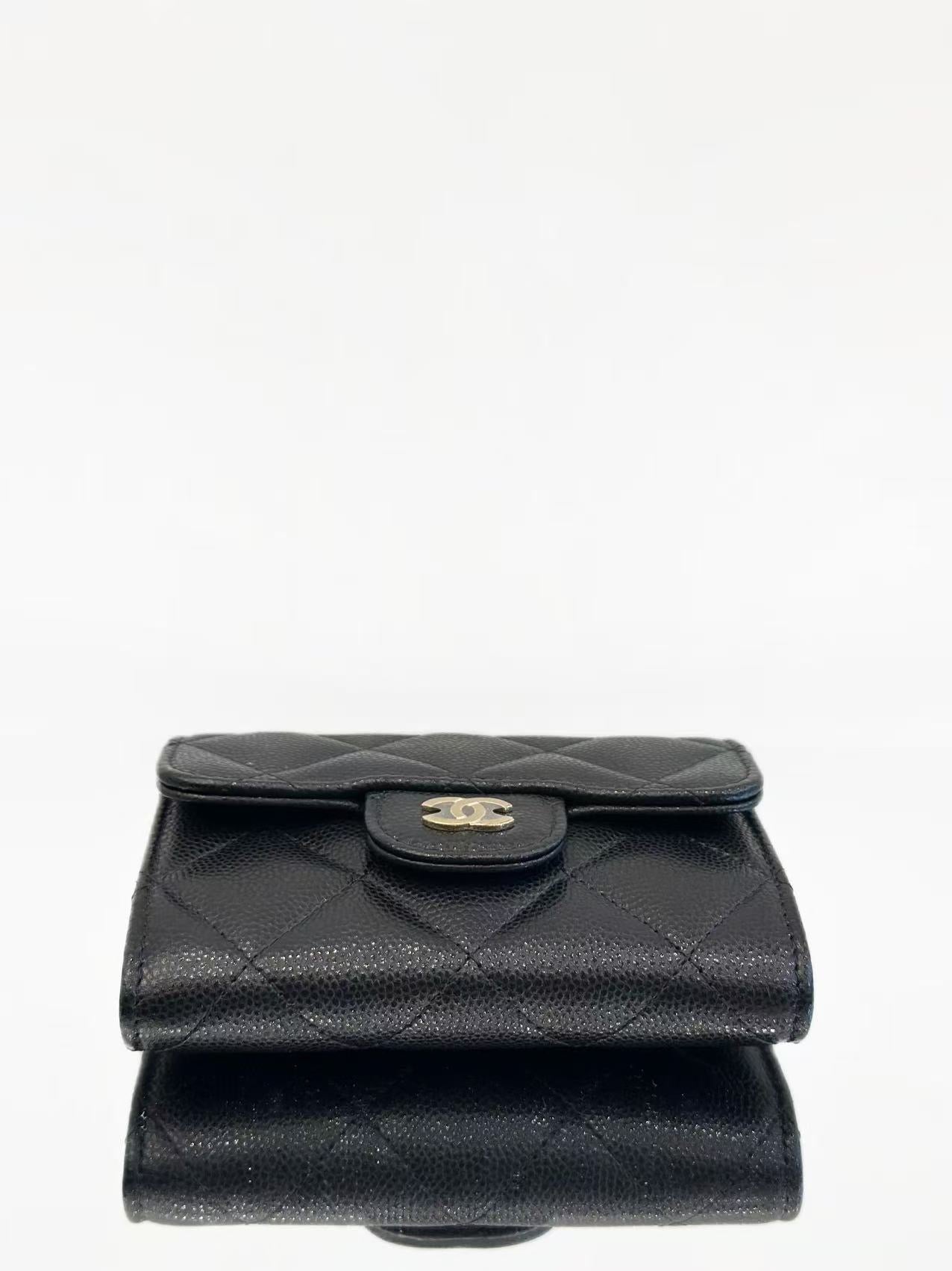 Chanel - Mini Chain Card Holder - Caviar leather - Black - (mini)