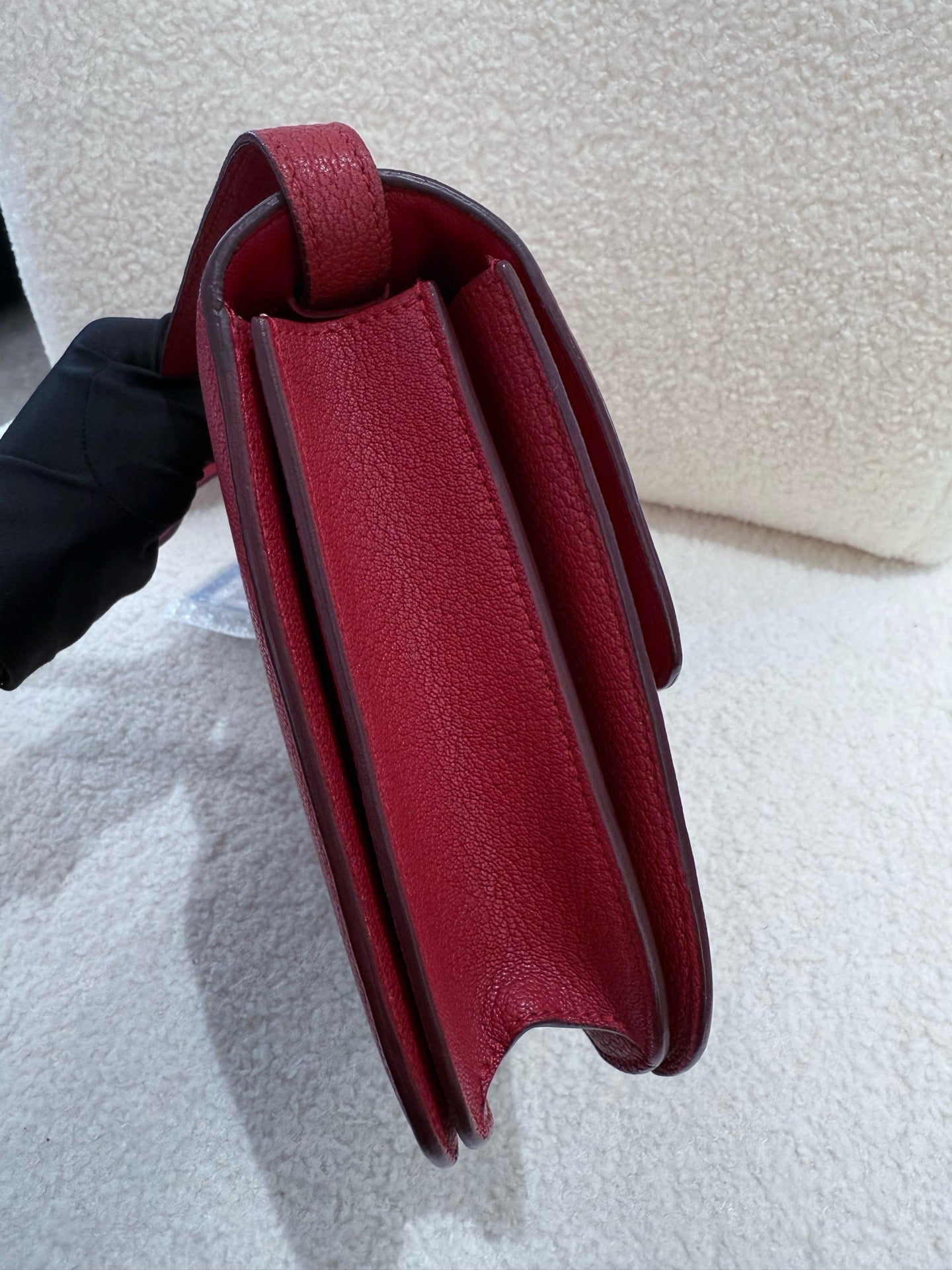 Celine - Classic Box - Grained leather - Red - (Small)