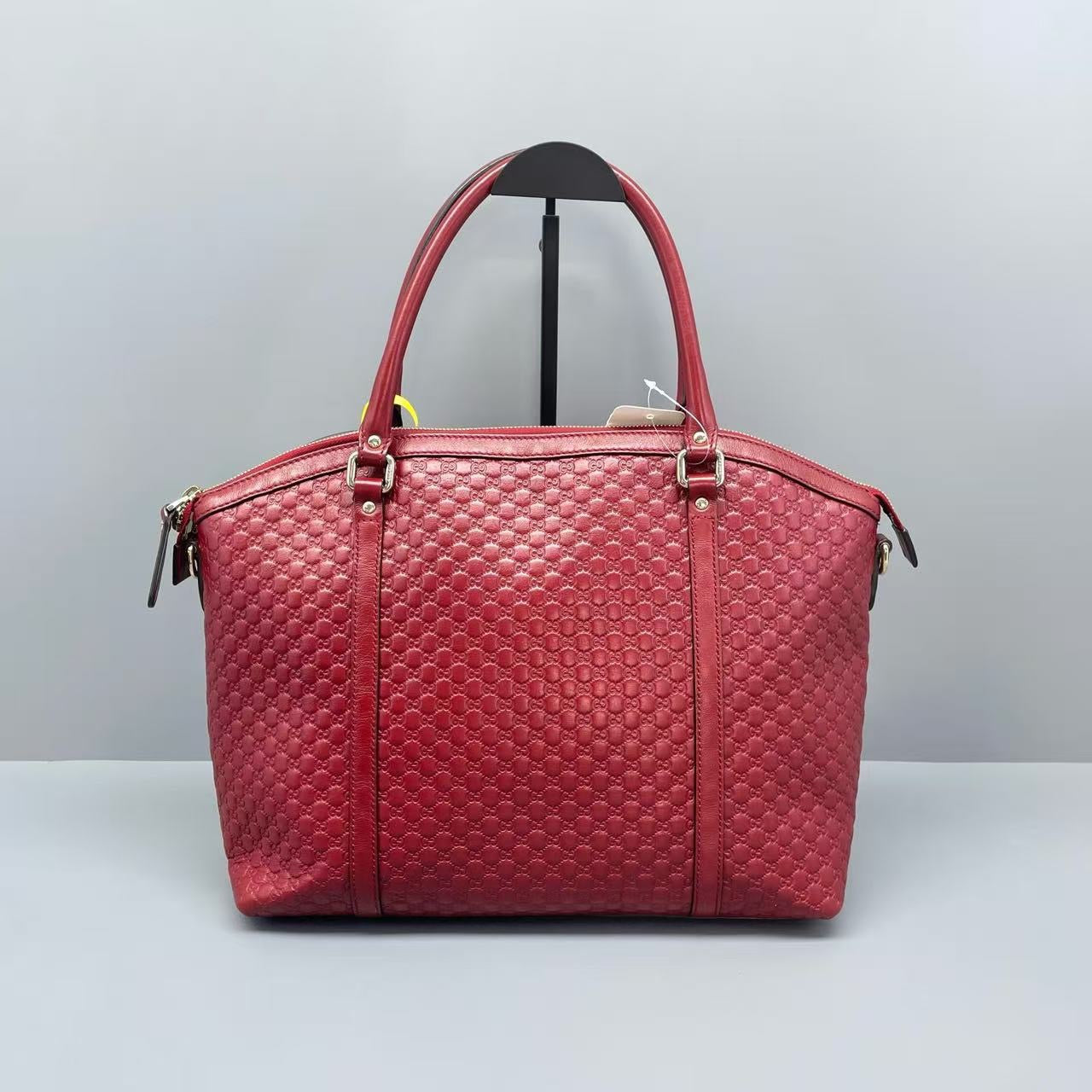 Gucci - Microguccissima Dome Bag - Embossed leather - Red - (medium)