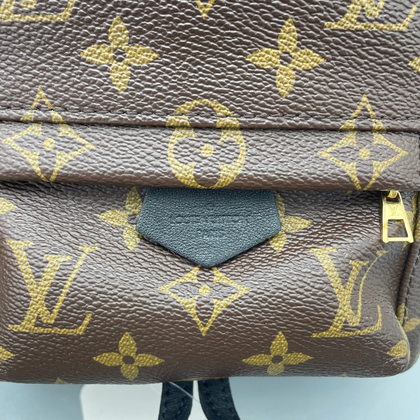 Louis Vuitton - Palm Springs Mini Backpack - Monogram coated canvas with black leather trim - Brown - (mini)