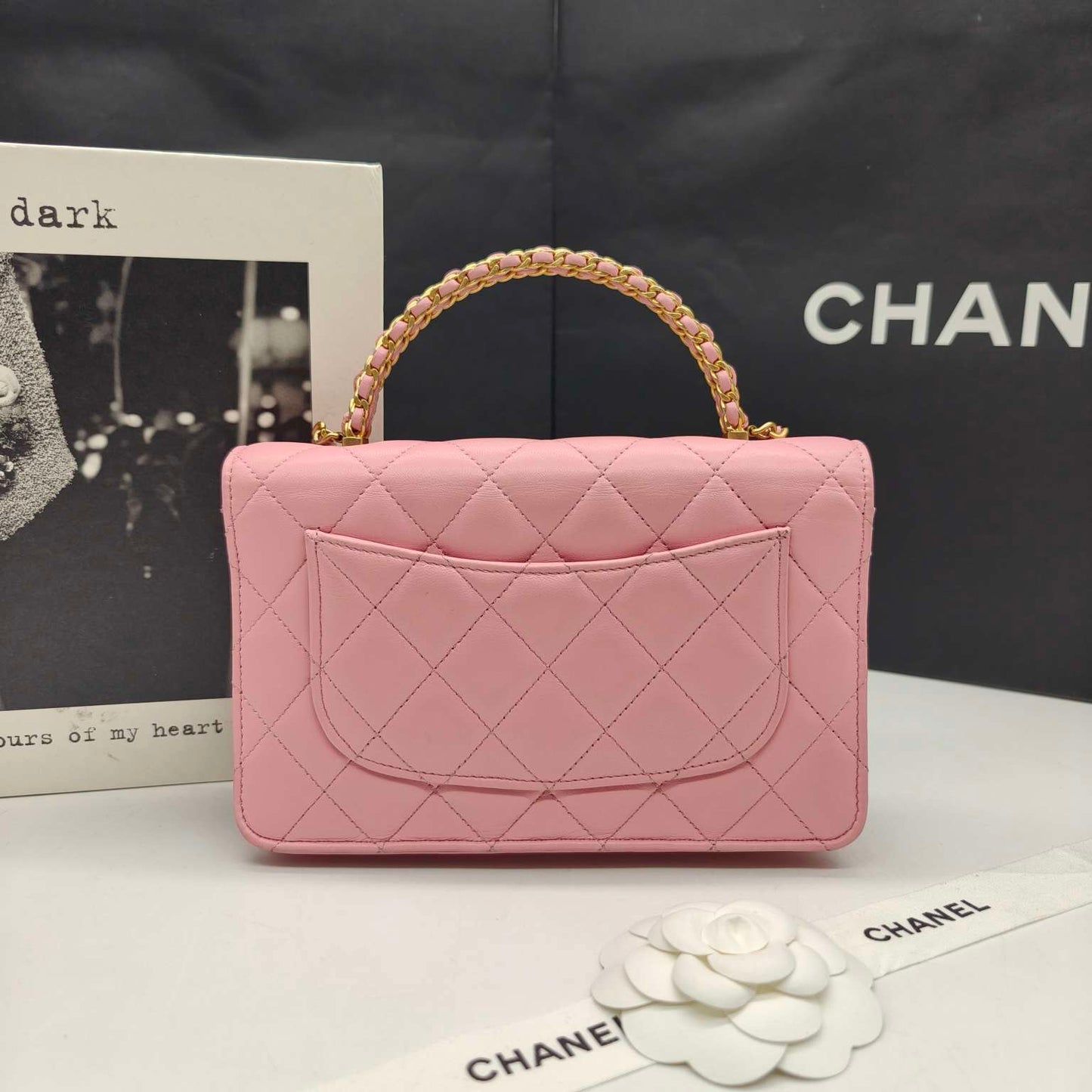 Chanel - 22K WOC with Top Handle Chain Bag - Lambskin leather - Pink - (mini)