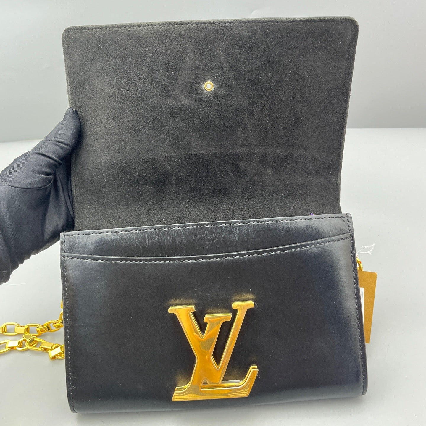 Louis Vuitton - Chain Louise - Smooth calfskin leather - Black - (Small)