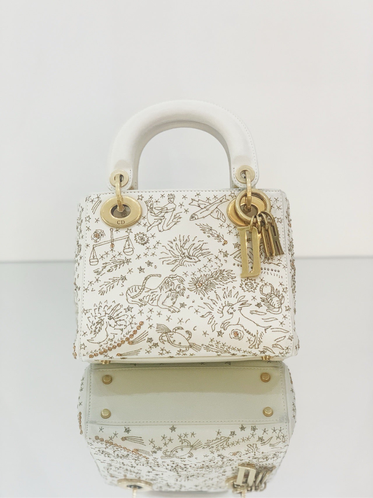 Dior - Lady Dior 12 Constellation Series Mini - Leather - White - (mini)