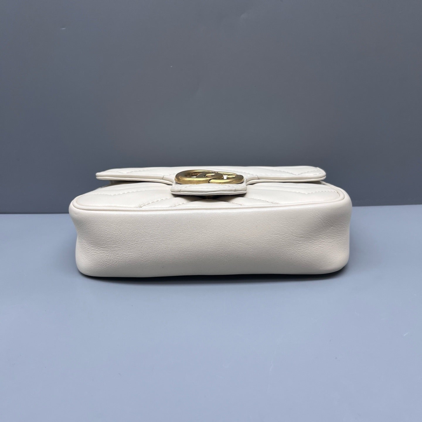 Gucci - GG Marmont Mini Chain Bag - Leather - White - (mini)