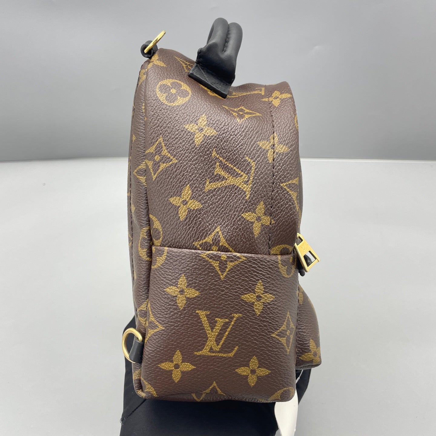 Louis Vuitton - Palm Springs Mini Backpack - Monogram coated canvas with black leather trim - Brown - (mini)