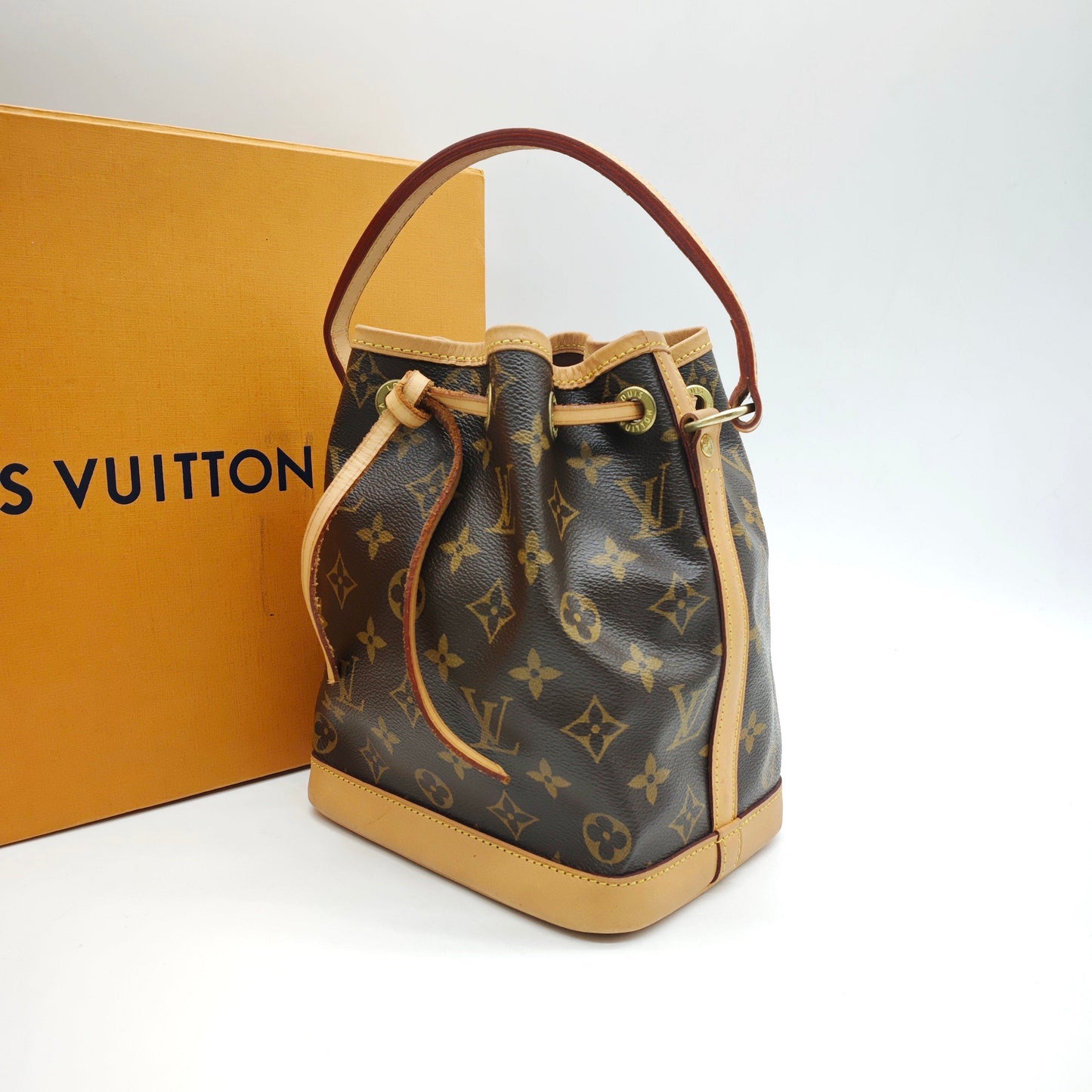 Louis Vuitton - Mini Noé - Monogram coated canvas with natural cowhide leather (Vachetta) trim - Brown - (mini)