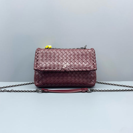 Bottega Veneta - Olympia - Lambskin leather - Burgundy - (Small)