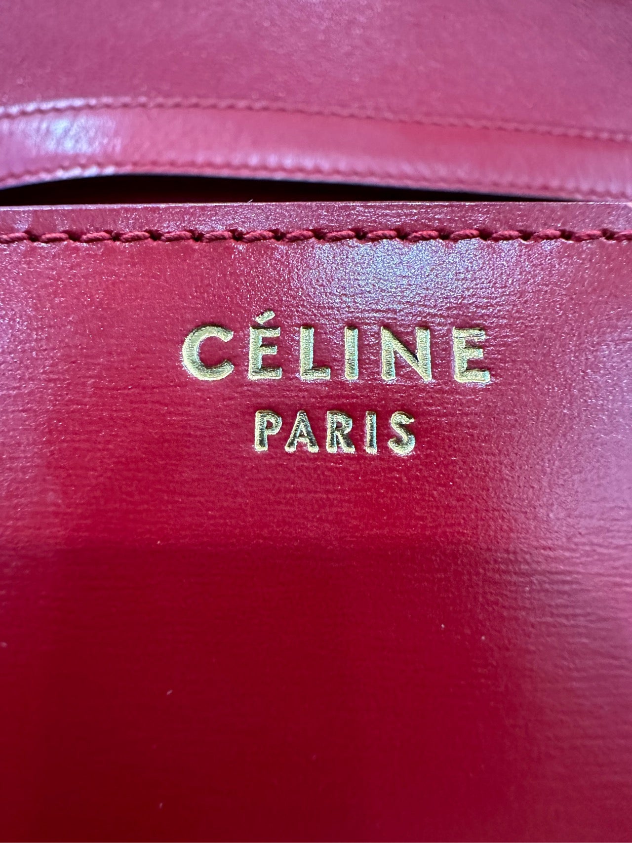 Celine - Classic Box - Leather - Red - (Medium)