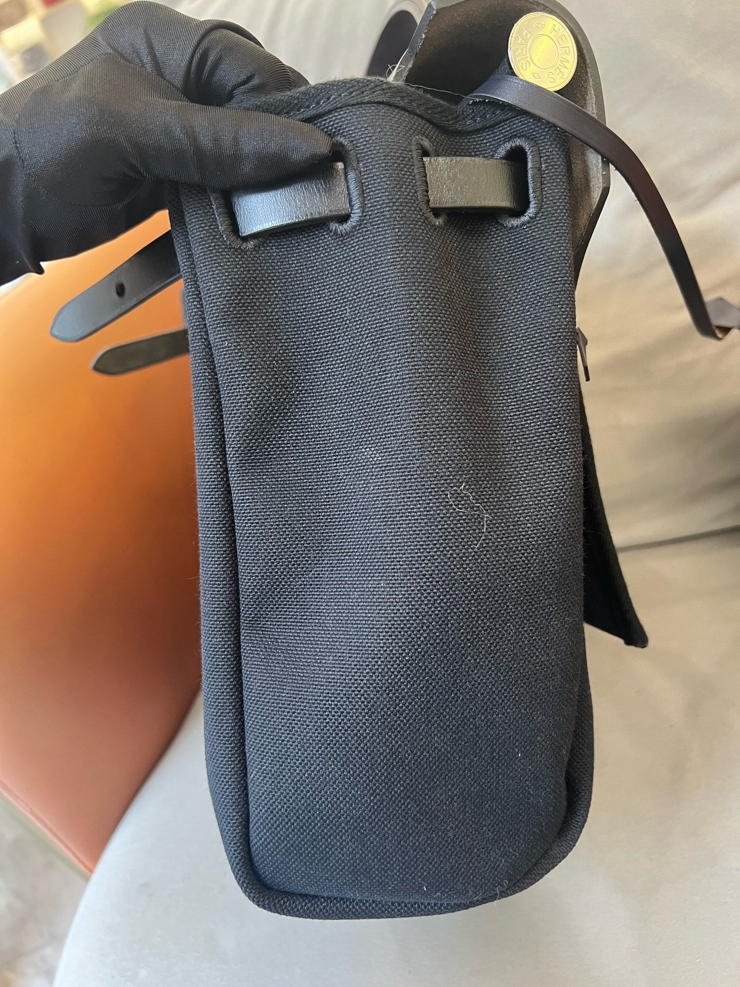 Hermes - Herbag 31 - Canvas with Vachetta Hunter Leather trim - Black - (medium)