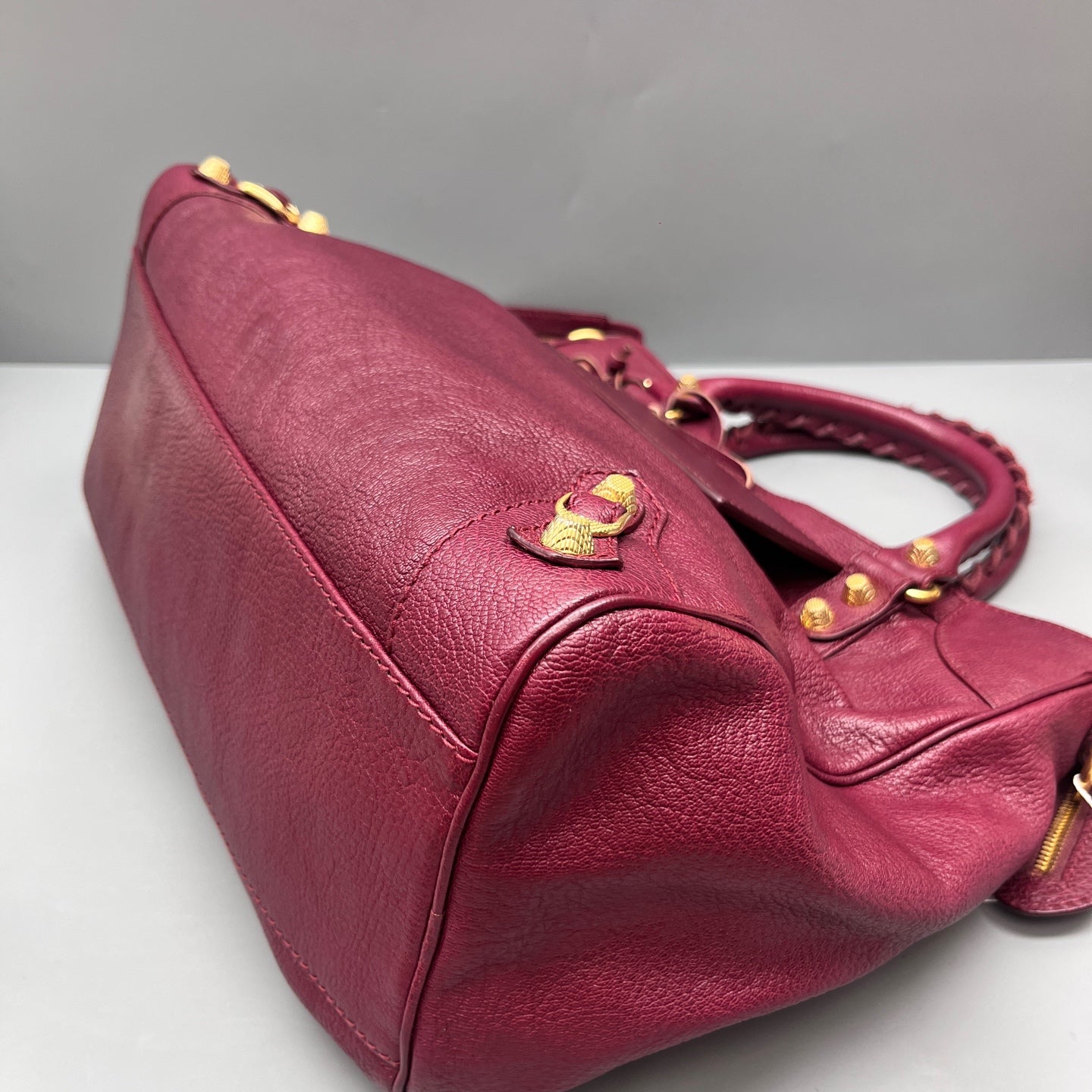 Balenciaga - City Bag - Grained leather - Burgundy - (medium)