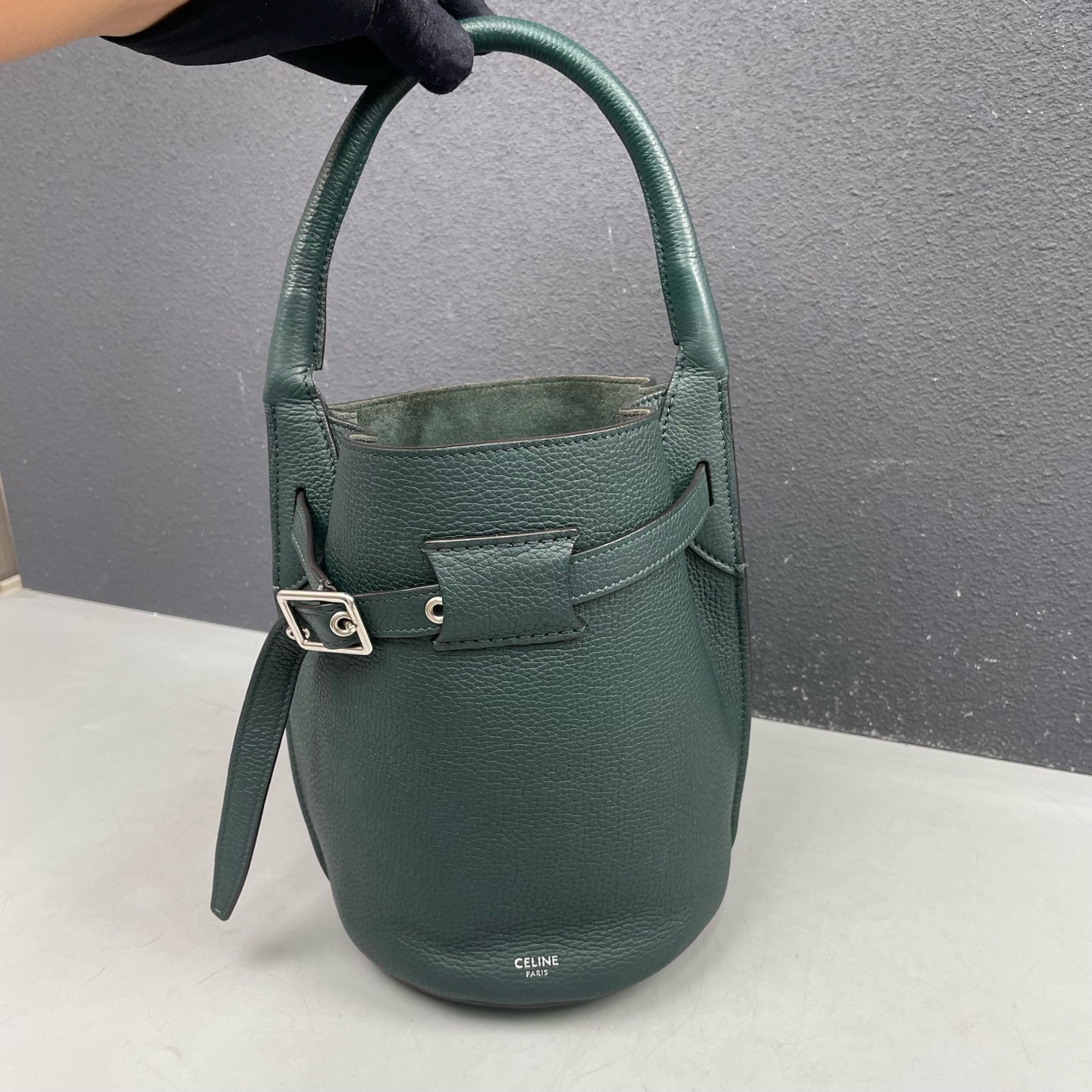 Celine - Big Bag Bucket Nano - Leather - Dark Green - (mini)