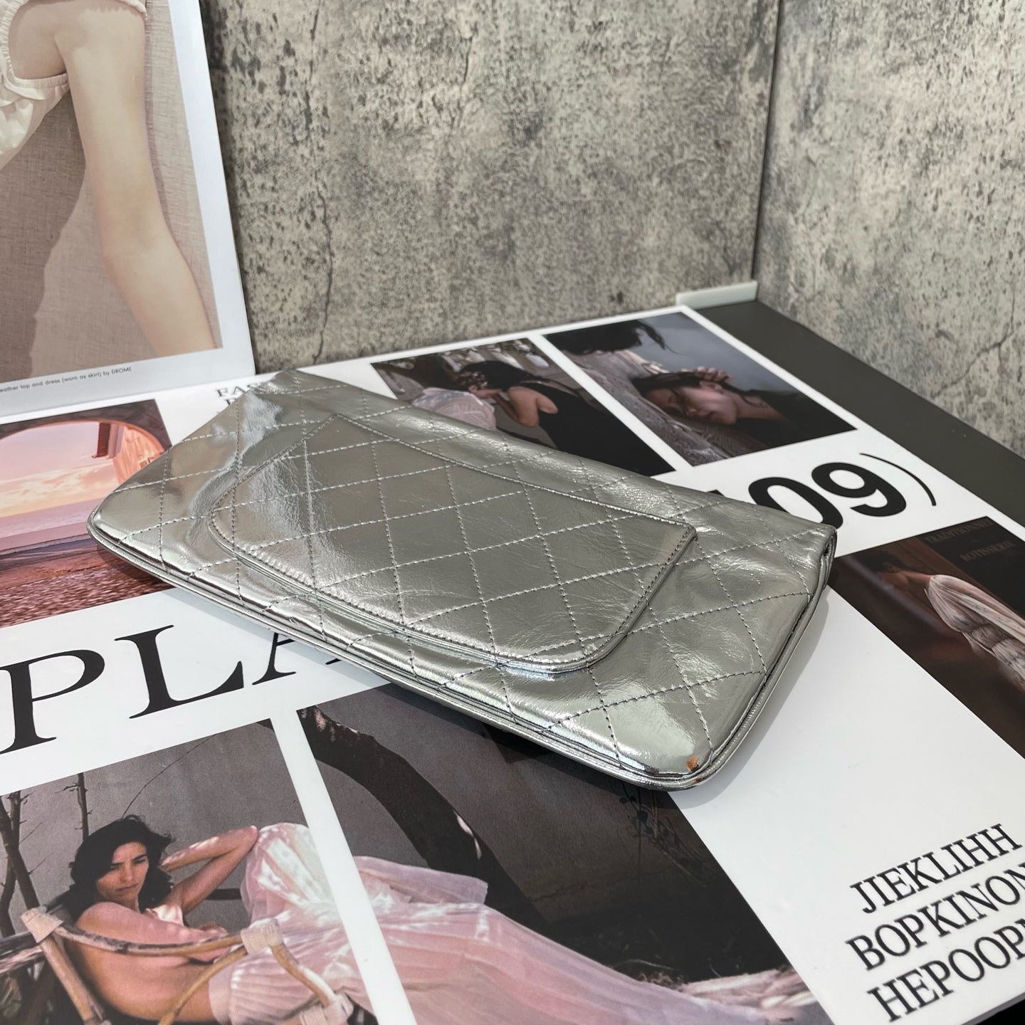 Chanel - 31 Bag Clutch - Waxy leather - Silver - (small)