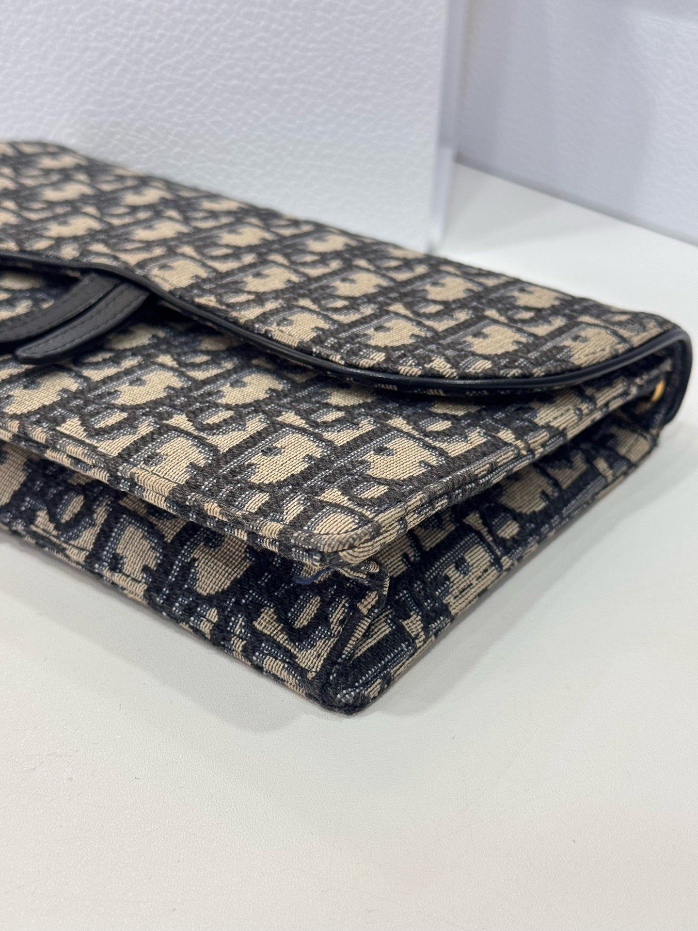 Dior - Saddle WOC (Wallet on Chain) - Dior Oblique jacquard canvas with leather trim - Beige - (mini)