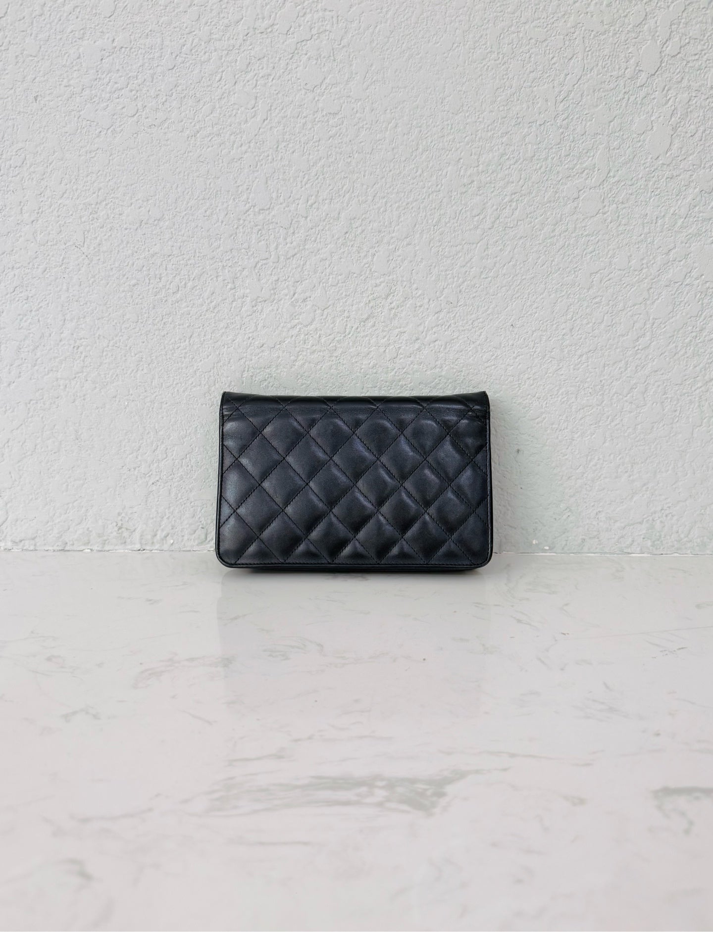 Chanel - Cambon WOC (Wallet on Chain) - Lambskin leather and Patent leather - Black with Silver-Tone Hardware - (mini)