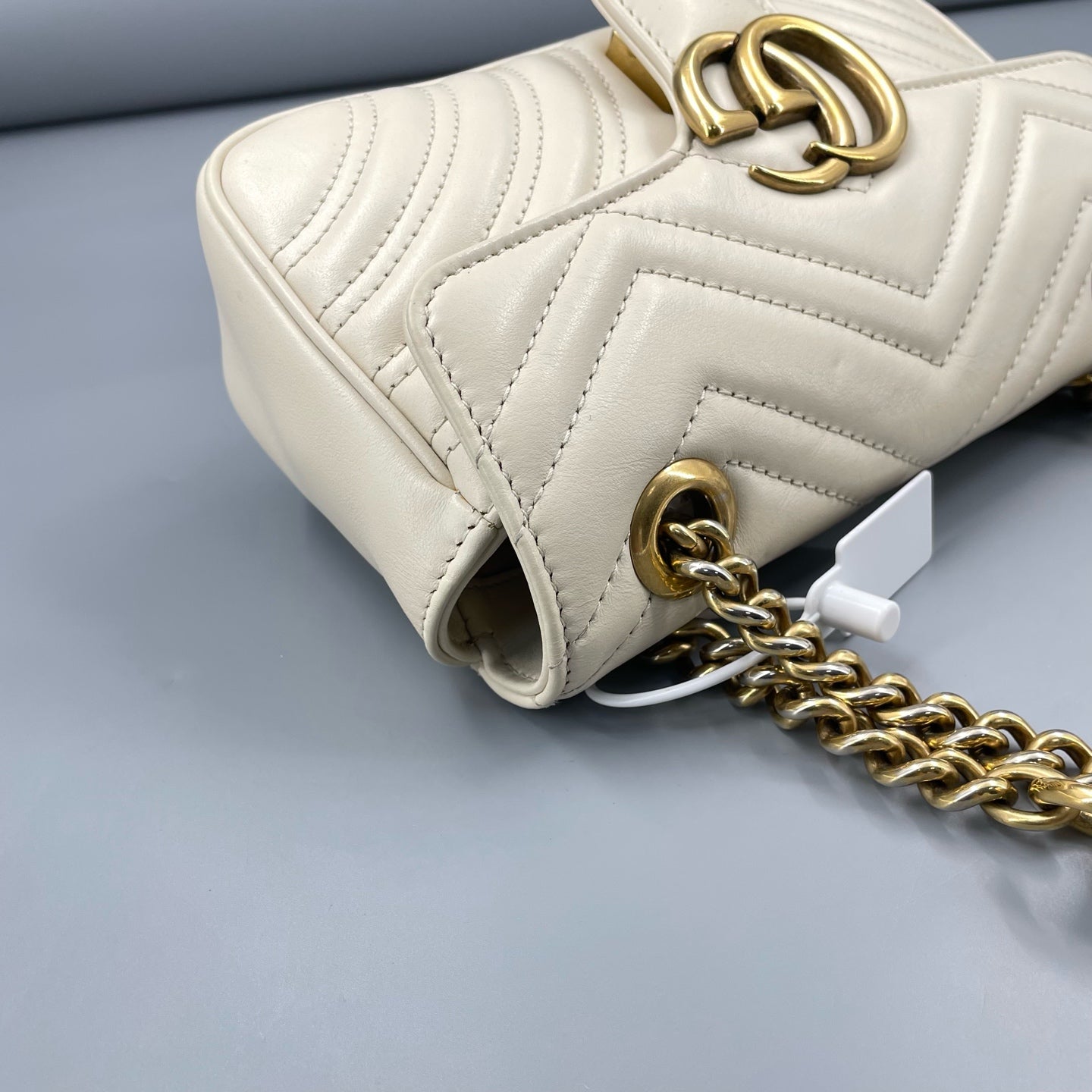 Gucci - GG Marmont Matelasse Mini Bag - Calfskin leather - White - (mini)