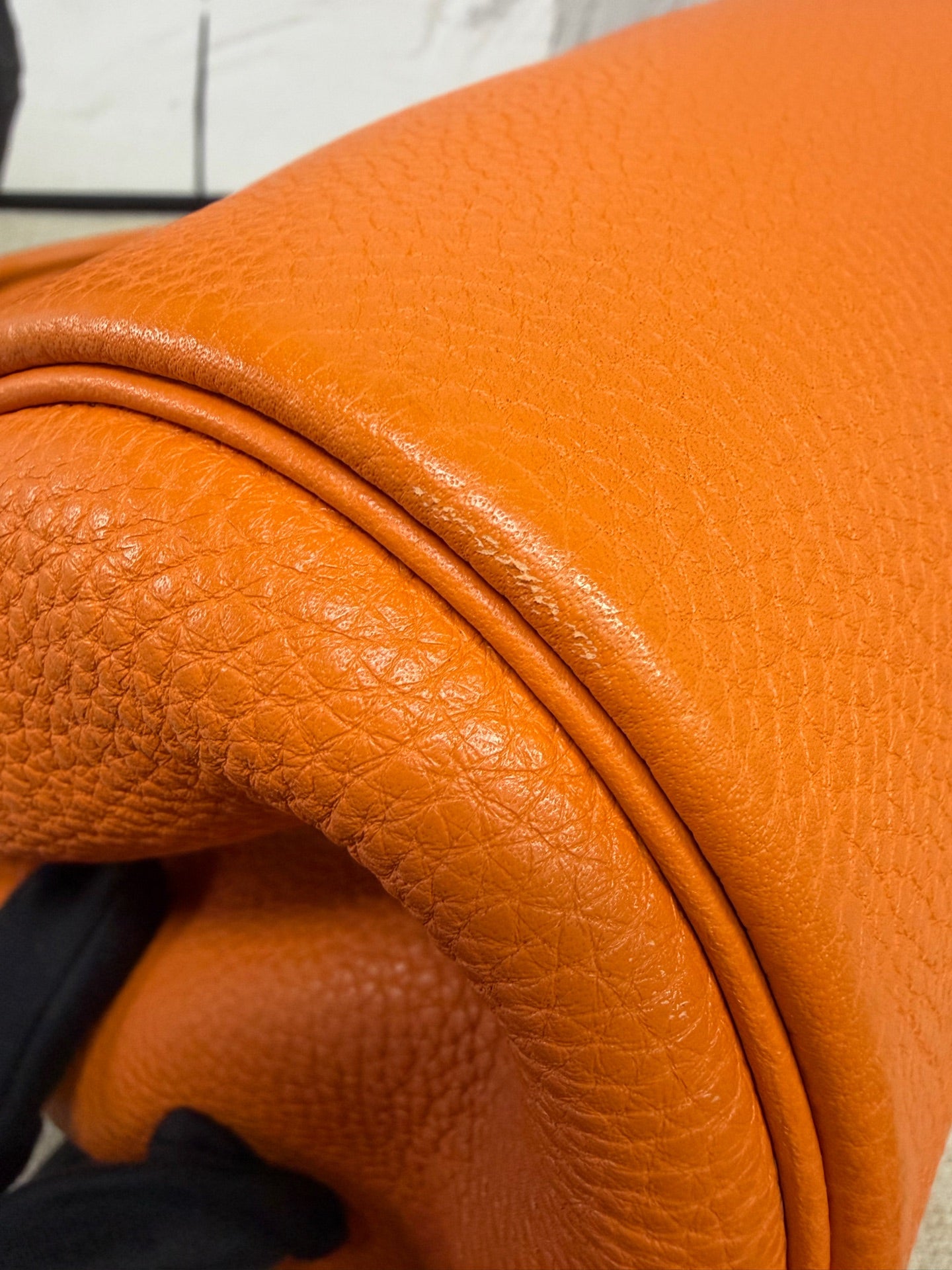 Hermès - Altas - Pebbled leather - Orange - (Large)