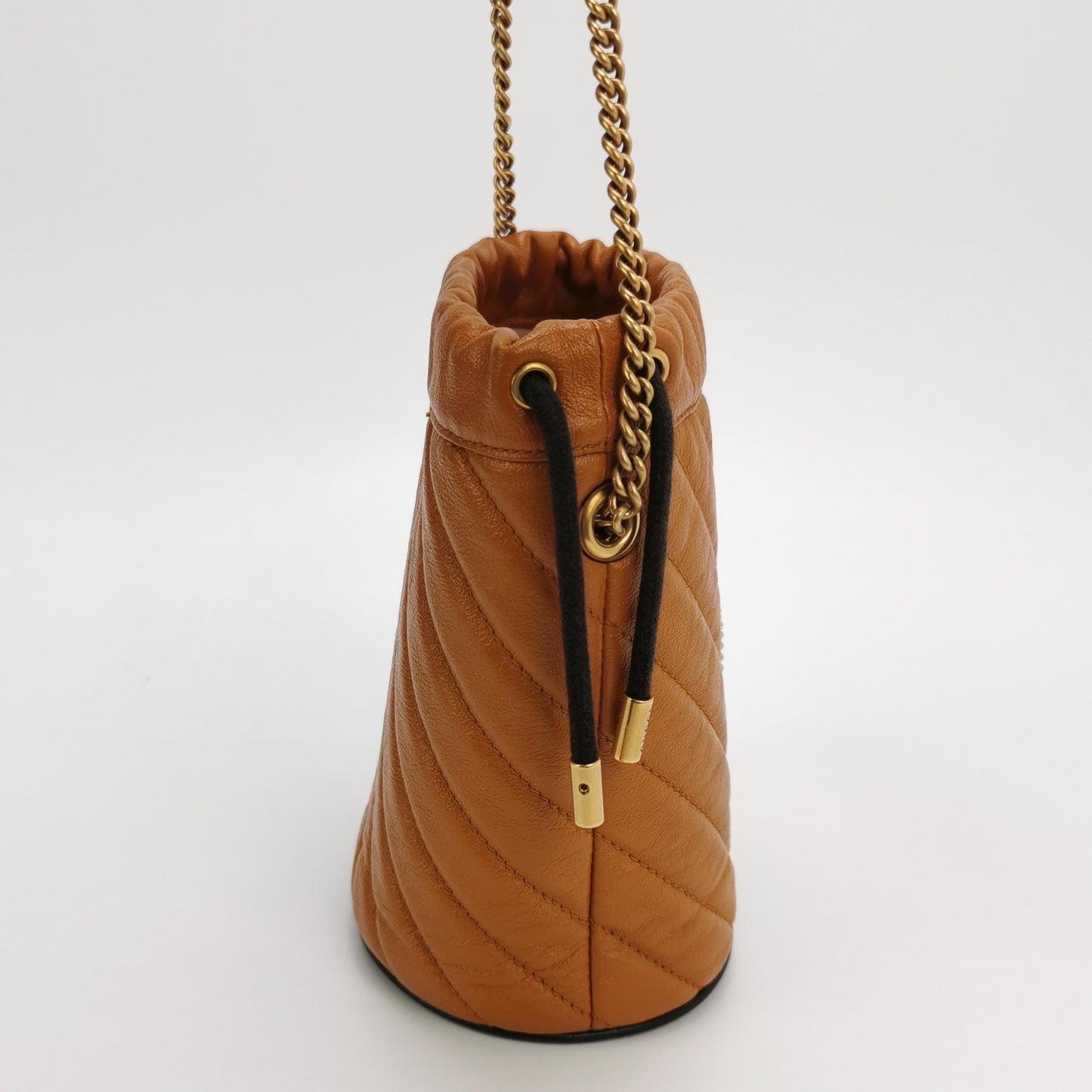 Gucci - GG Marmont Mini Bucket Bag - Leather - Brown - (mini)