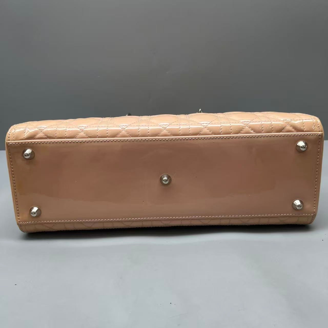 Dior - Lady Dior Bag - Patent leather - Beige - (large)