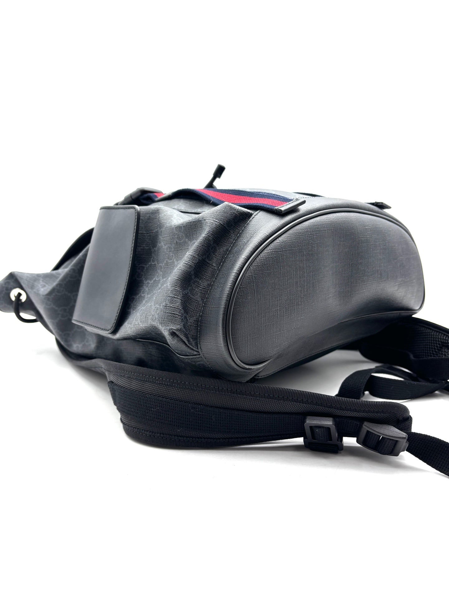 Gucci - GG Supreme Canvas Backpack - Canvas and leather patchwork - Black and Grey - (large)