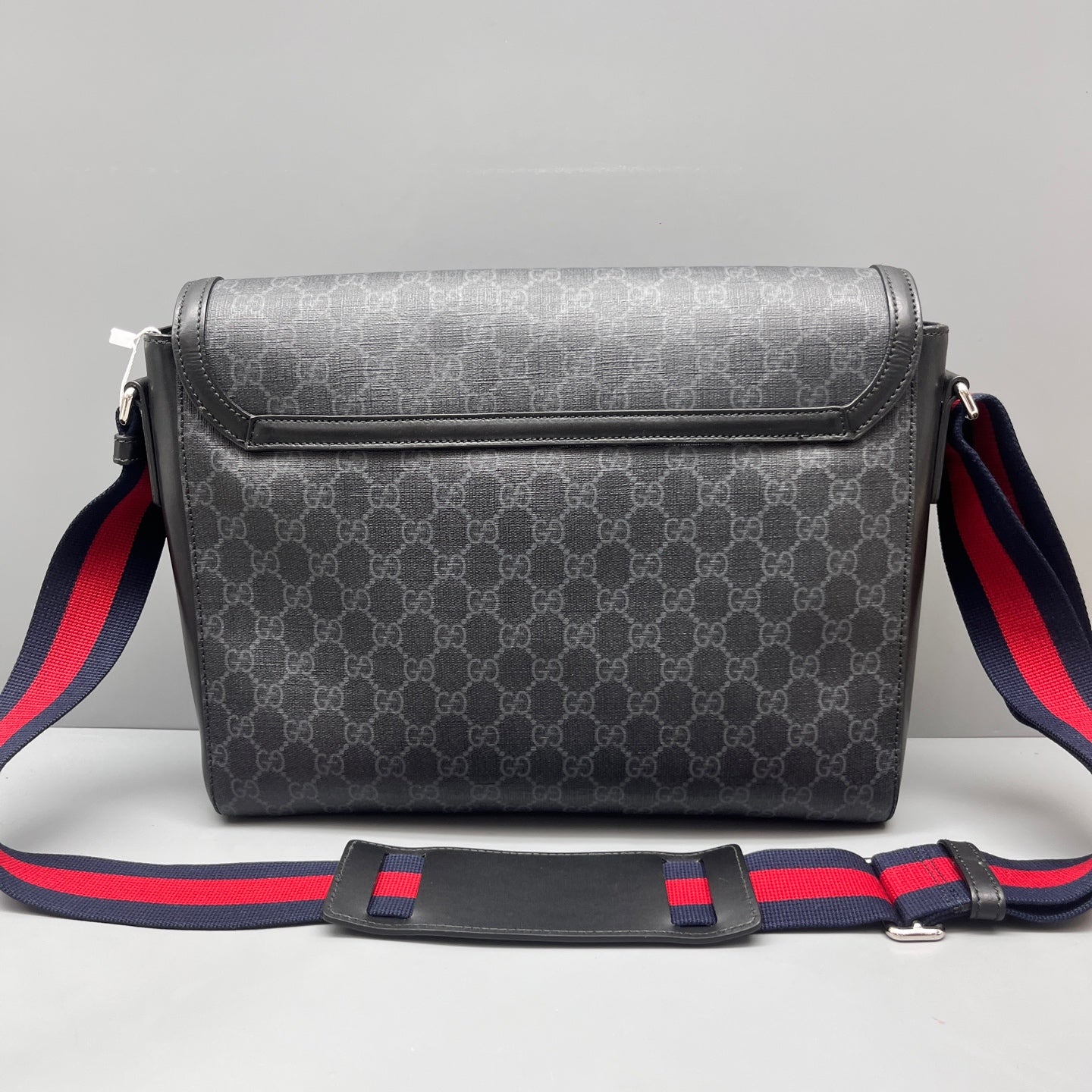 Gucci - GG Supreme Messenger Bag - Coated canvas with leather trim - Black - (Medium)