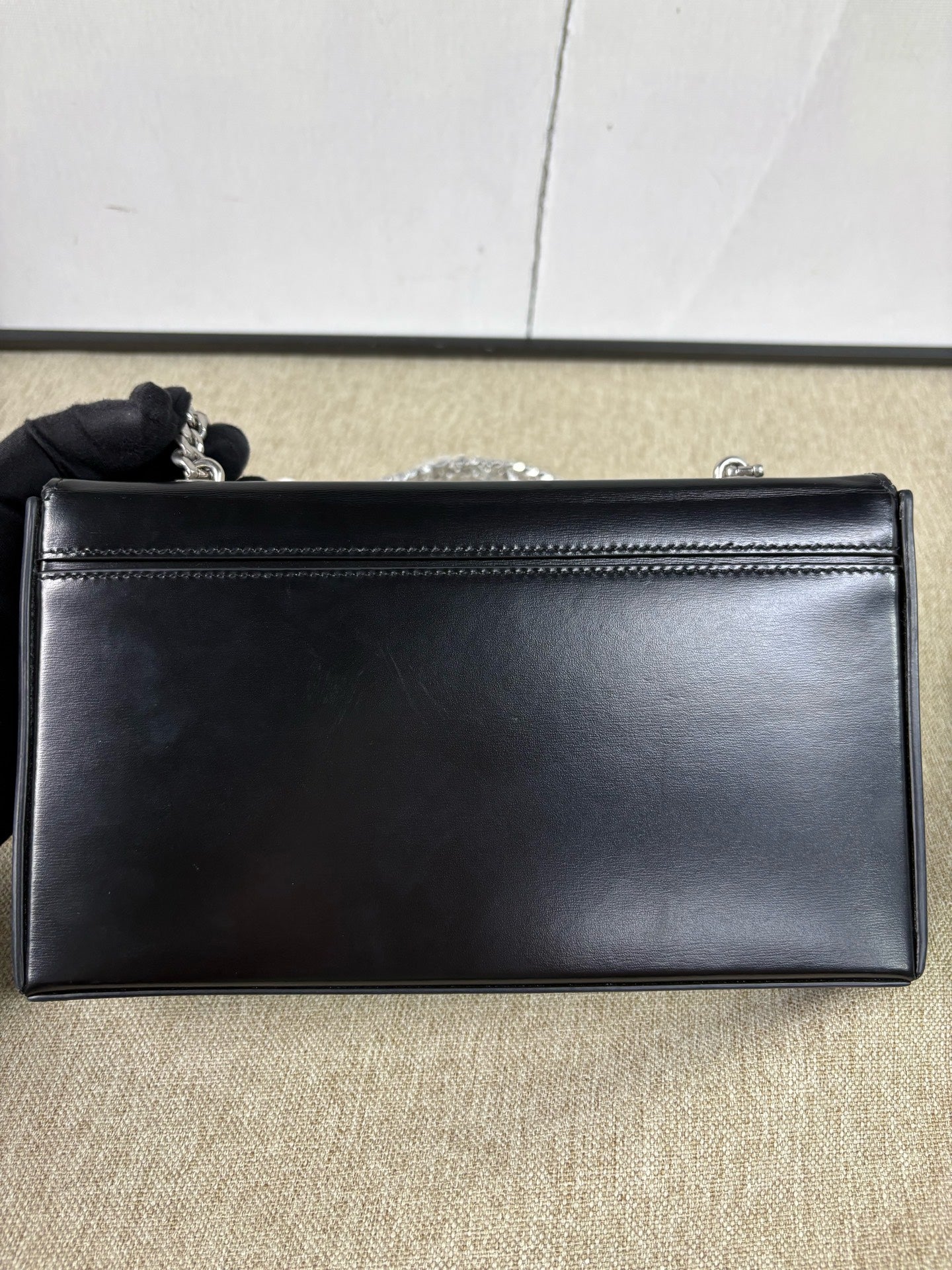 Celine - Triomphe Shoulder Bag - Leather - Black - (mini)