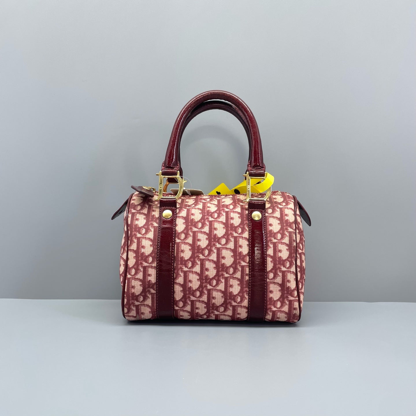 Dior - Boston Bag - Canvas and Patent leather - Red - (mini)