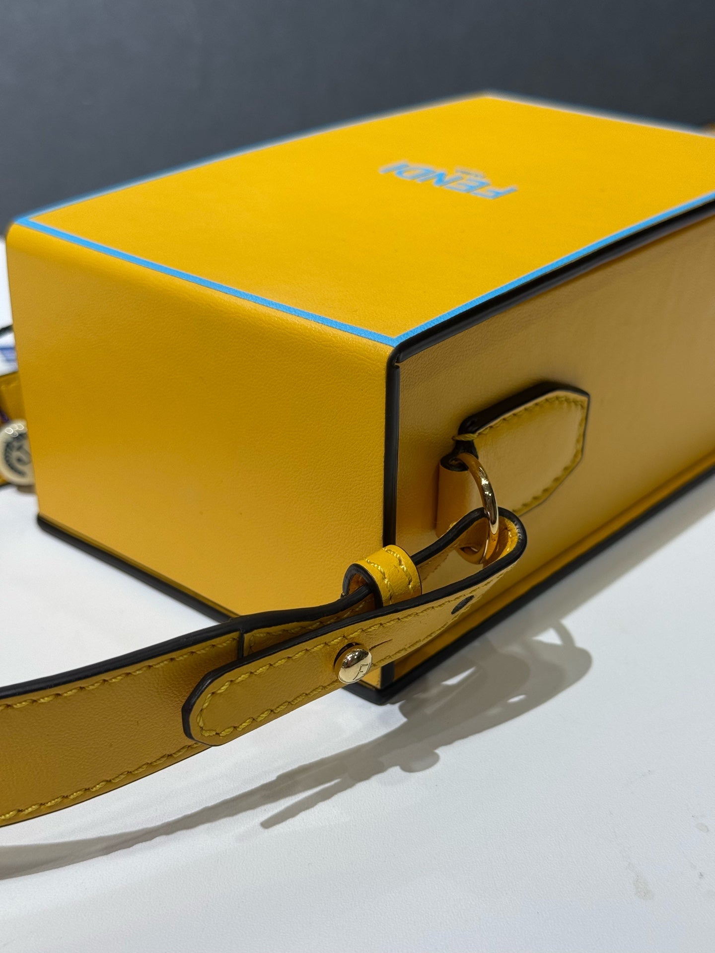 Fendi - Pack Box Bag - Calfskin leather - Yellow - (mini)