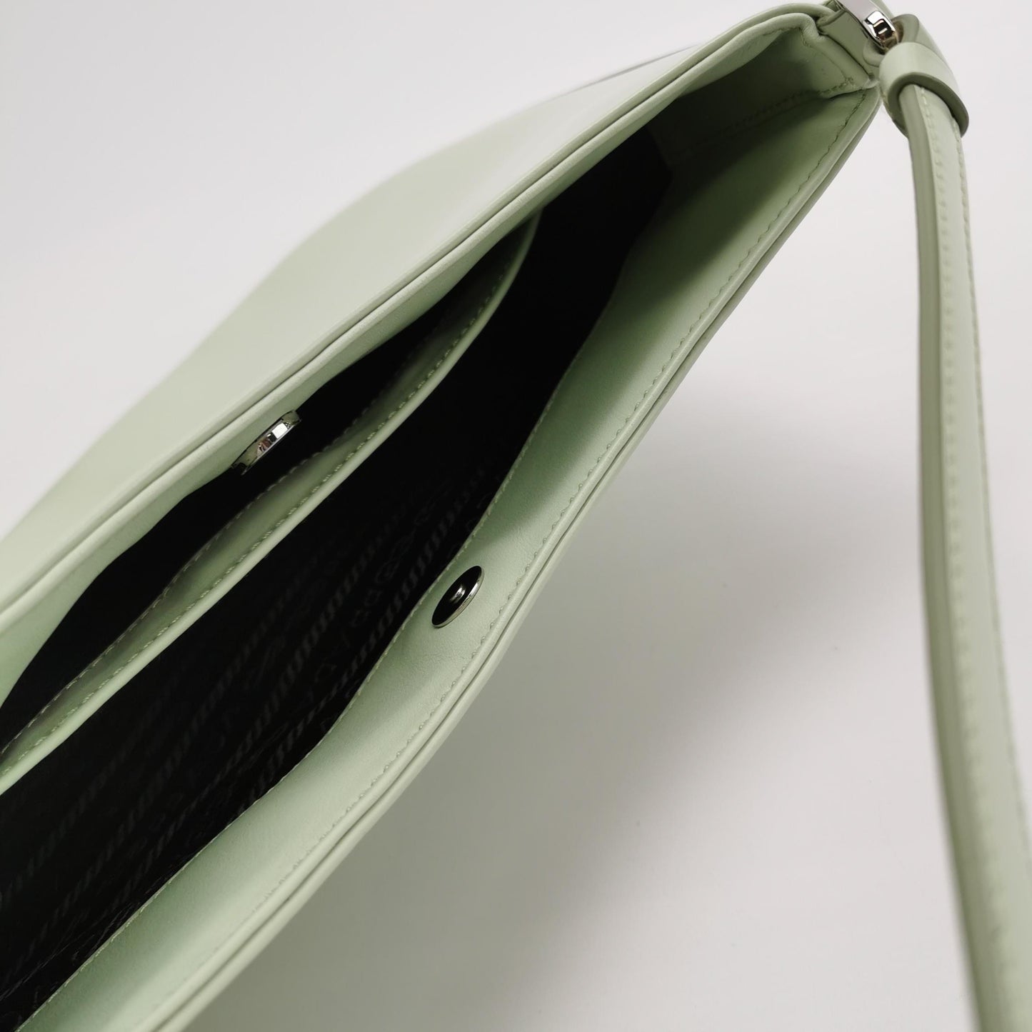Prada - Cleo Shoulder Bag - Cowhide leather - Mint Green with Silver-Tone Hardware - (small)