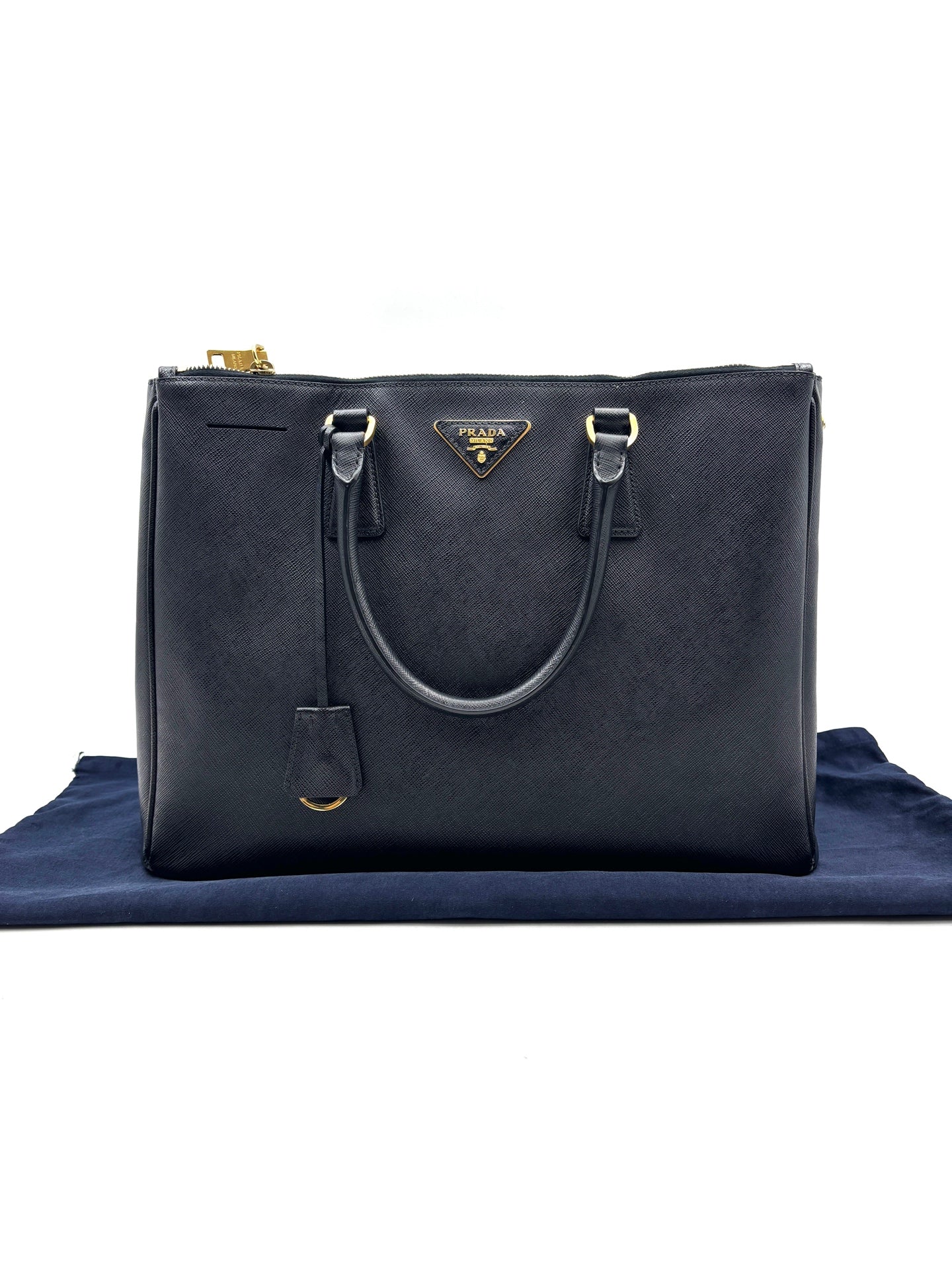 Prada - Galleria Saffiano Lux Tote - Saffiano leather - Black - (Large)