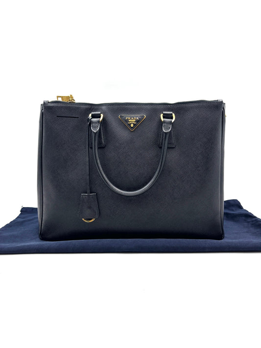 Prada - Galleria Saffiano Lux Tote - Saffiano leather - Black - (Large)