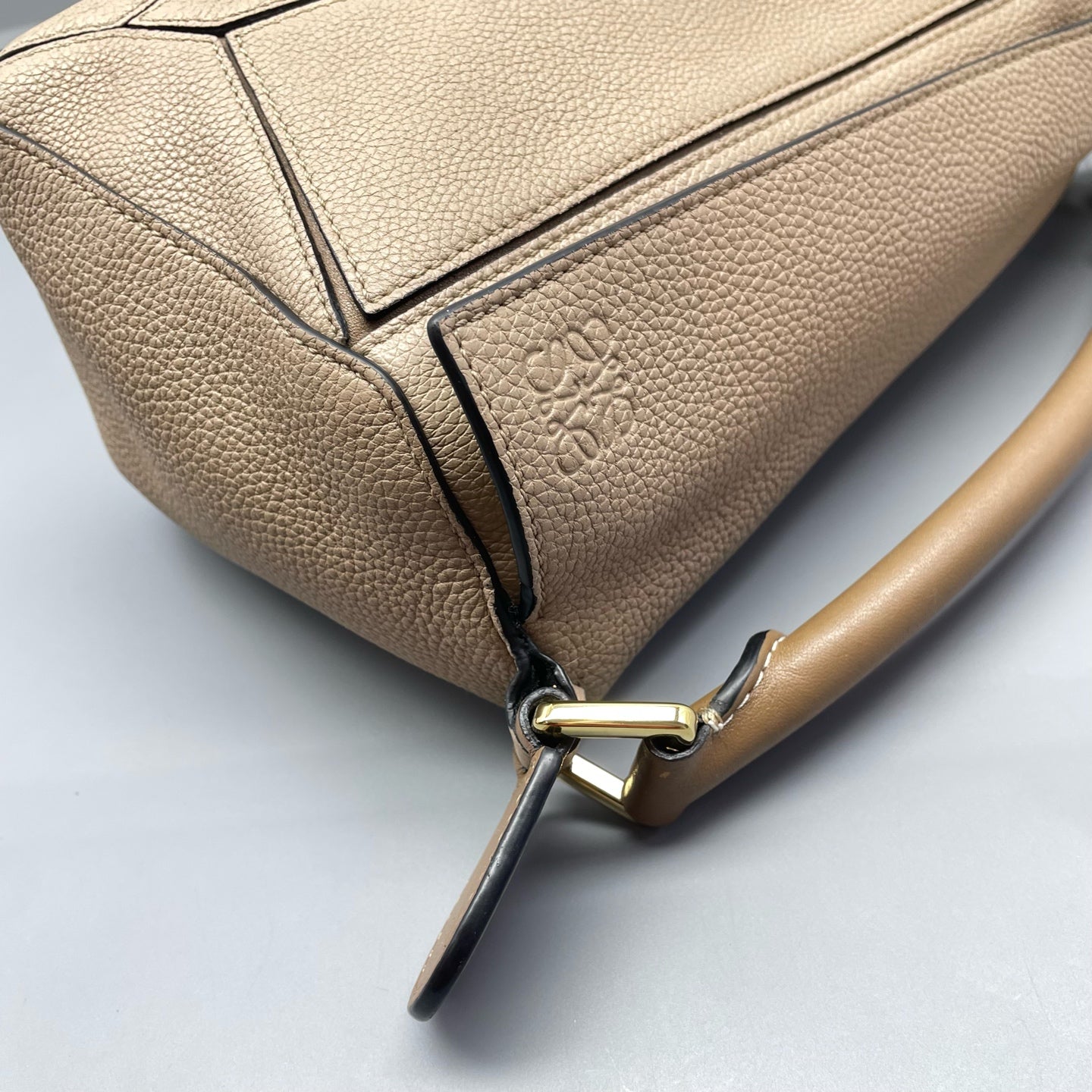 Loewe - Puzzle Bag Small - Grained calfskin leather - Beige - (Small)