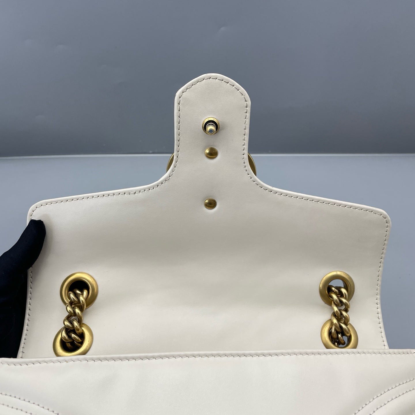 Gucci - GG Marmont Matelassé Shoulder Bag - Leather - White - (small)