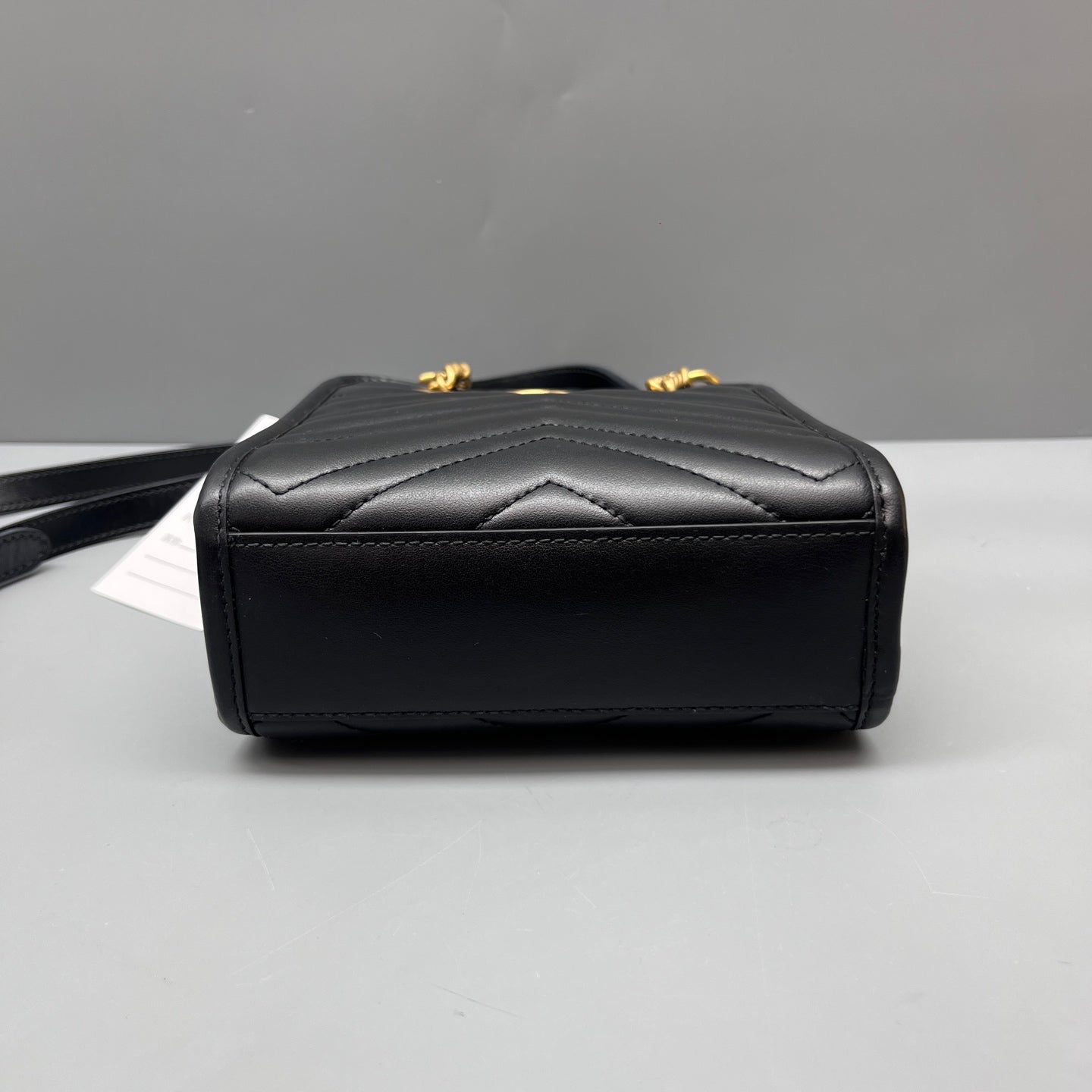 Gucci - GG Marmont Mini Top Handle Bag - Leather - Black - (mini)