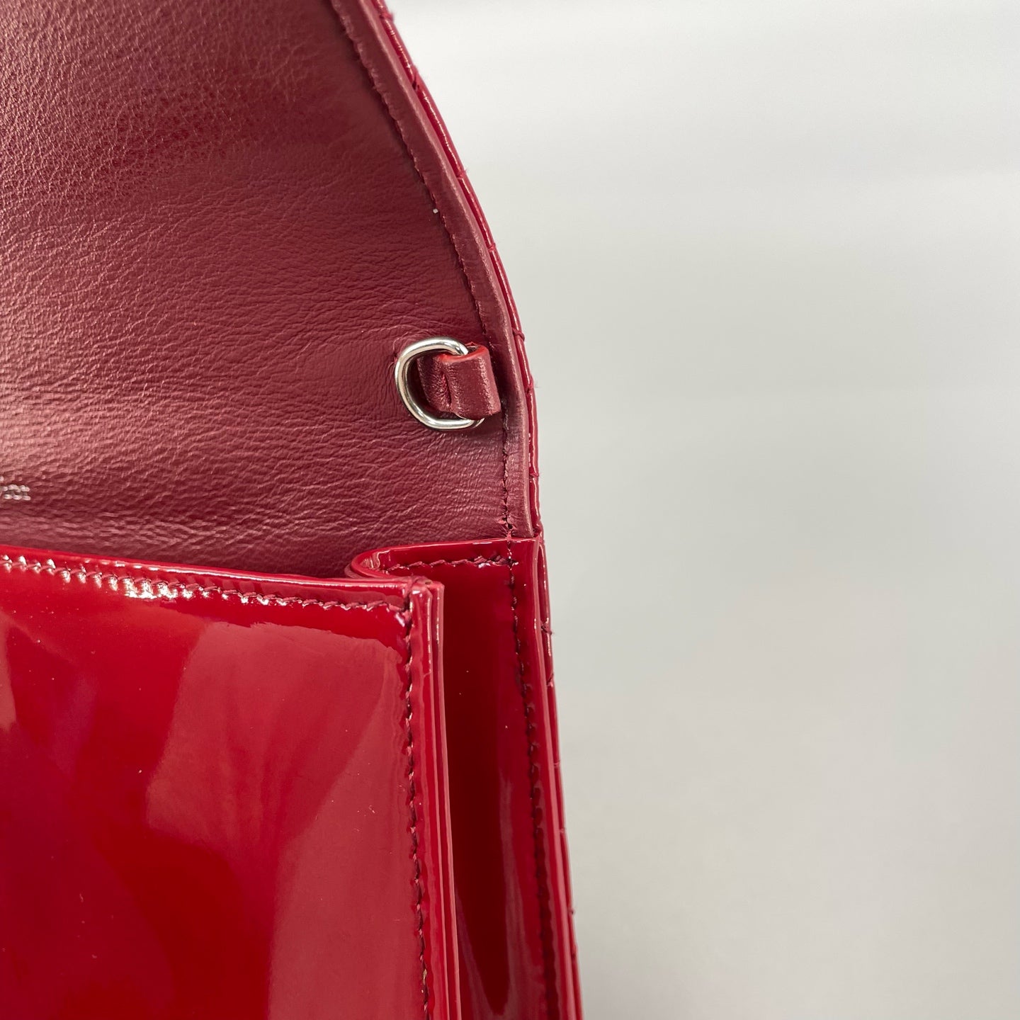 Dior - Lady Dior WOC (Wallet on Chain) - Patent leather - Red - (Mini)