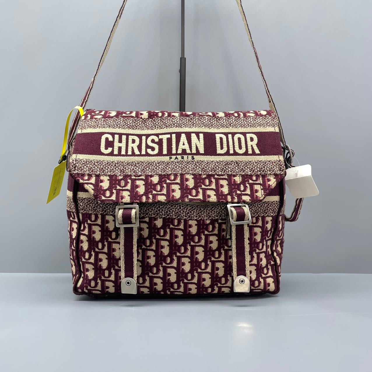 Dior - Camp Messenger Bag - Jacquard canvas - Burgundy - (medium)