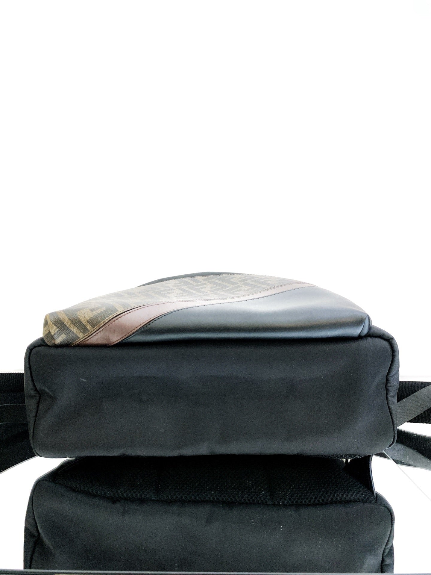 Fendi - FF Monogram Coated Canvas and Nylon Backpack - Coated canvas and nylon - Black and Brown - (large)
