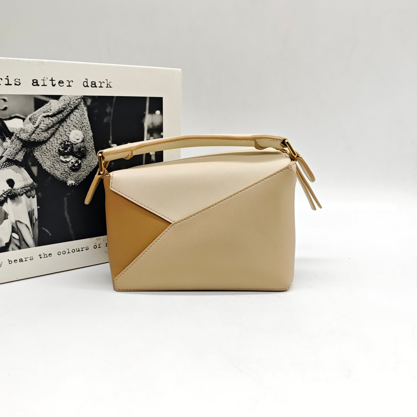 Loewe - Puzzle Mini - Leather - Beige and Tan Multicolour - (mini)