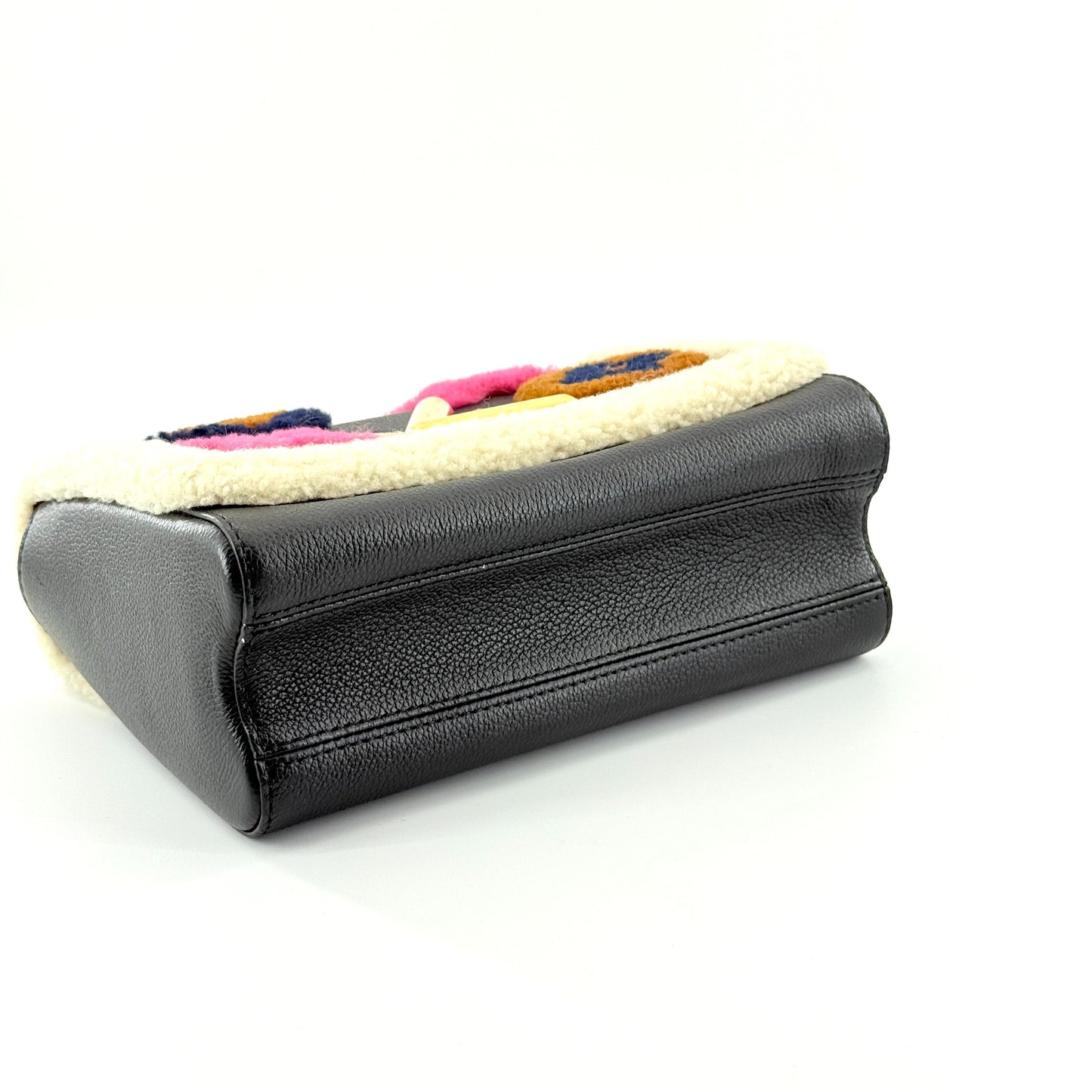 Louis Vuitton - Twist MM Monogram Mania - Grained Epi leather, wool appliques, and shearling trim - Black - (Medium)