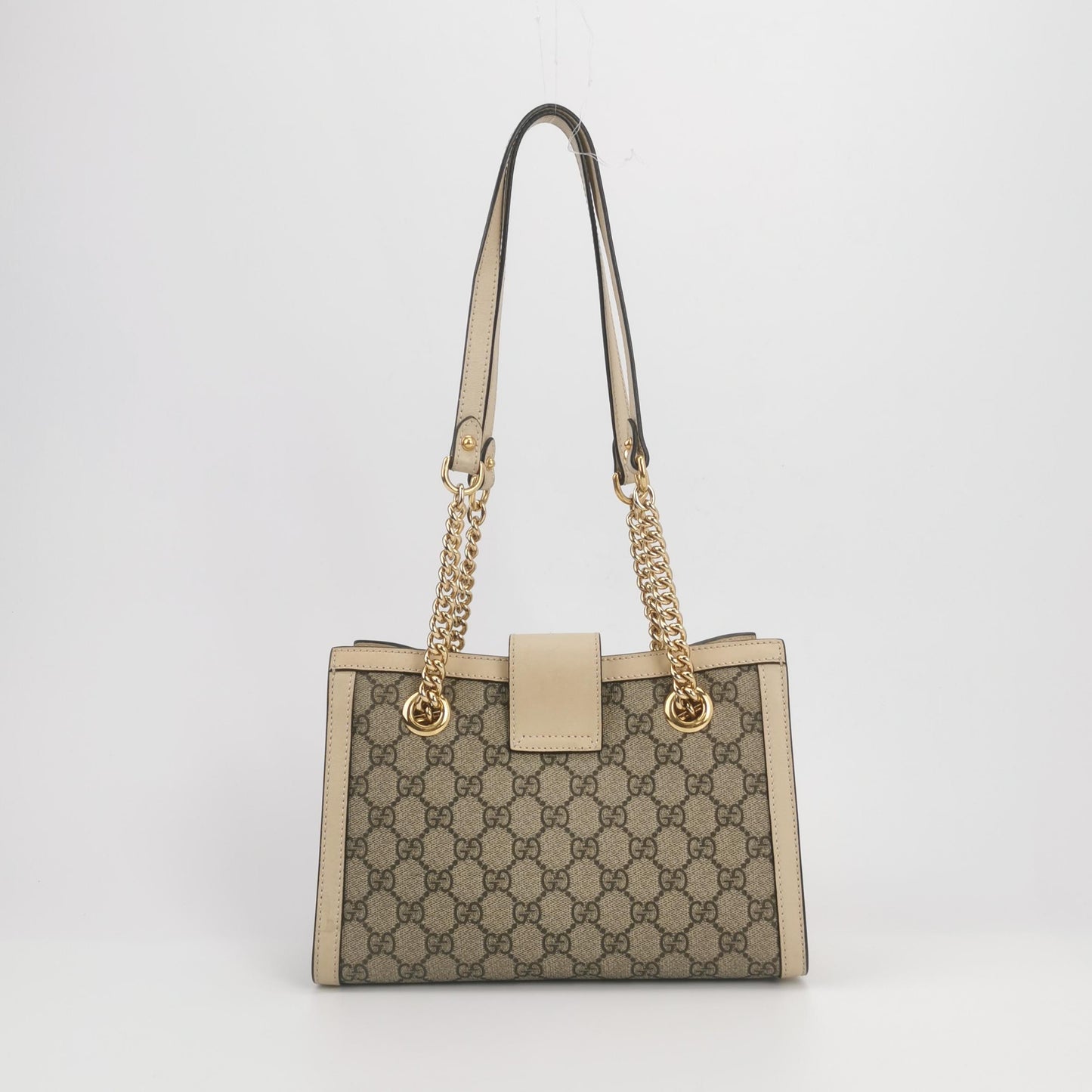 Gucci - Padlock Small Shoulder Bag - GG Supreme canvas with leather trim - Beige - (Small)