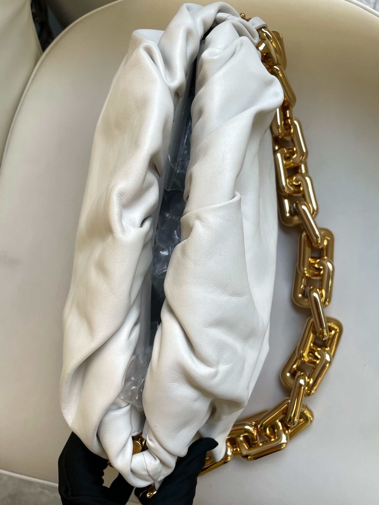 Bottega Veneta - The Chain Pouch - Leather - White - (medium)