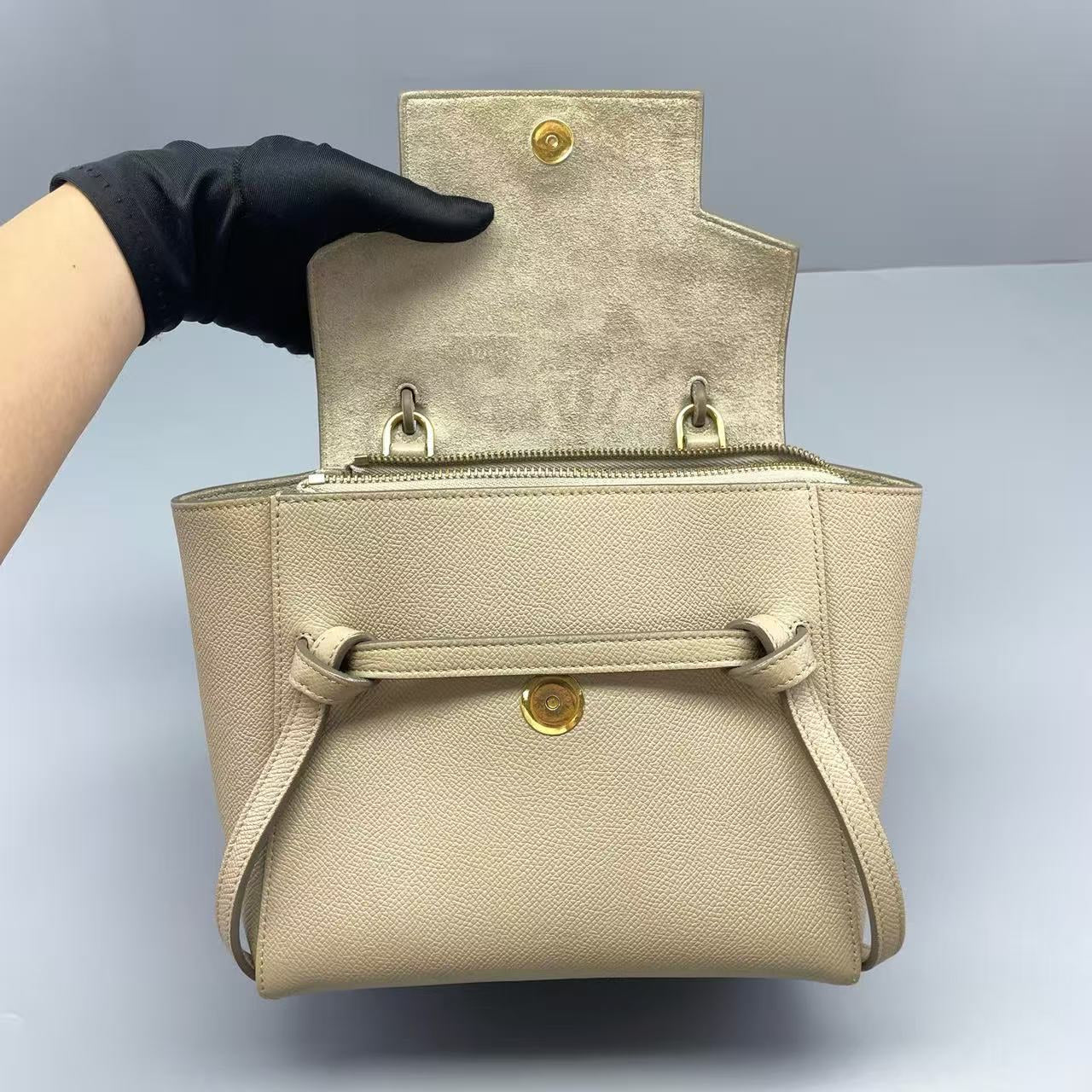 Celine - Belt Bag Nano - Grained calfskin leather - Beige - (mini)