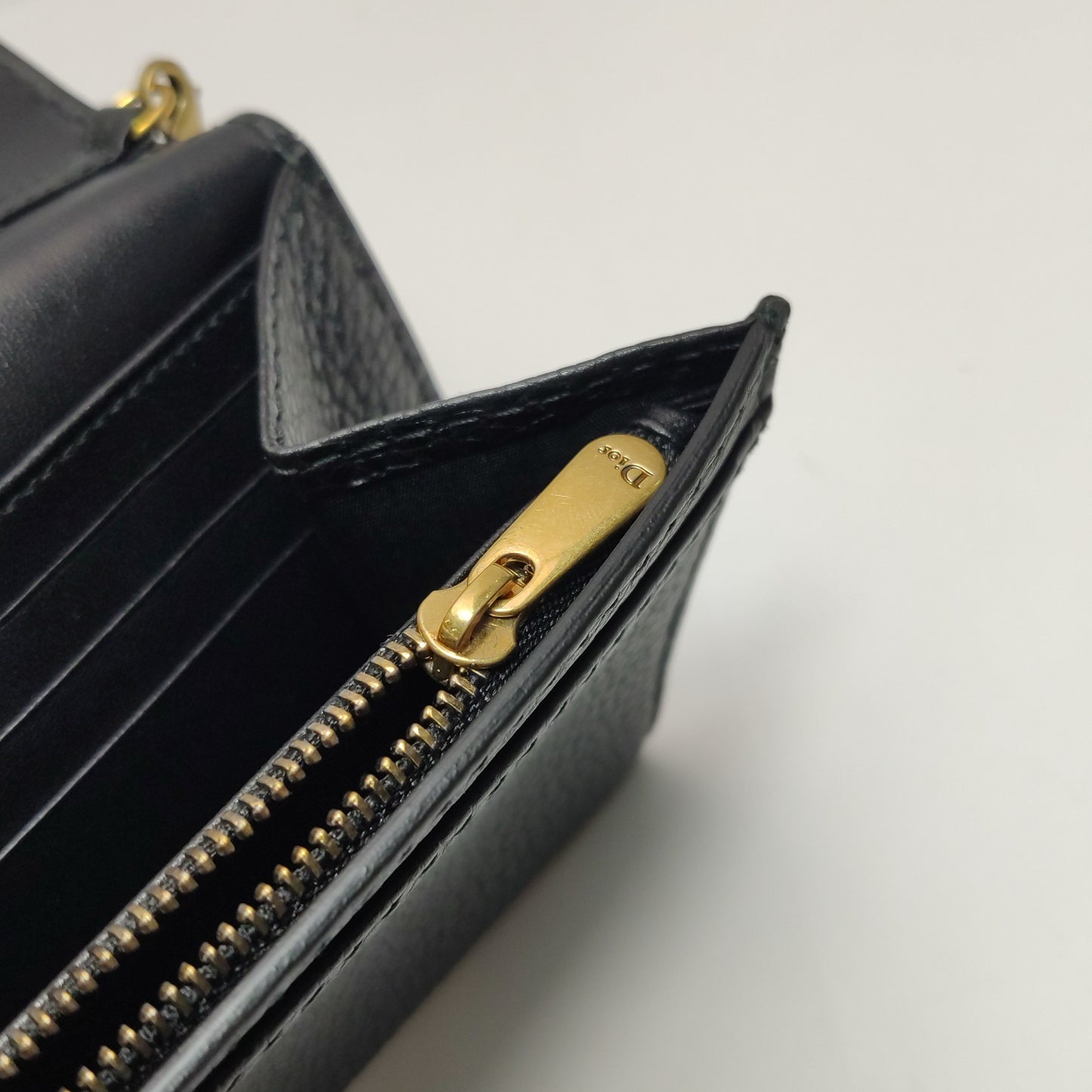Dior - J'adior Wallet on Chain - Leather - Black - (mini)