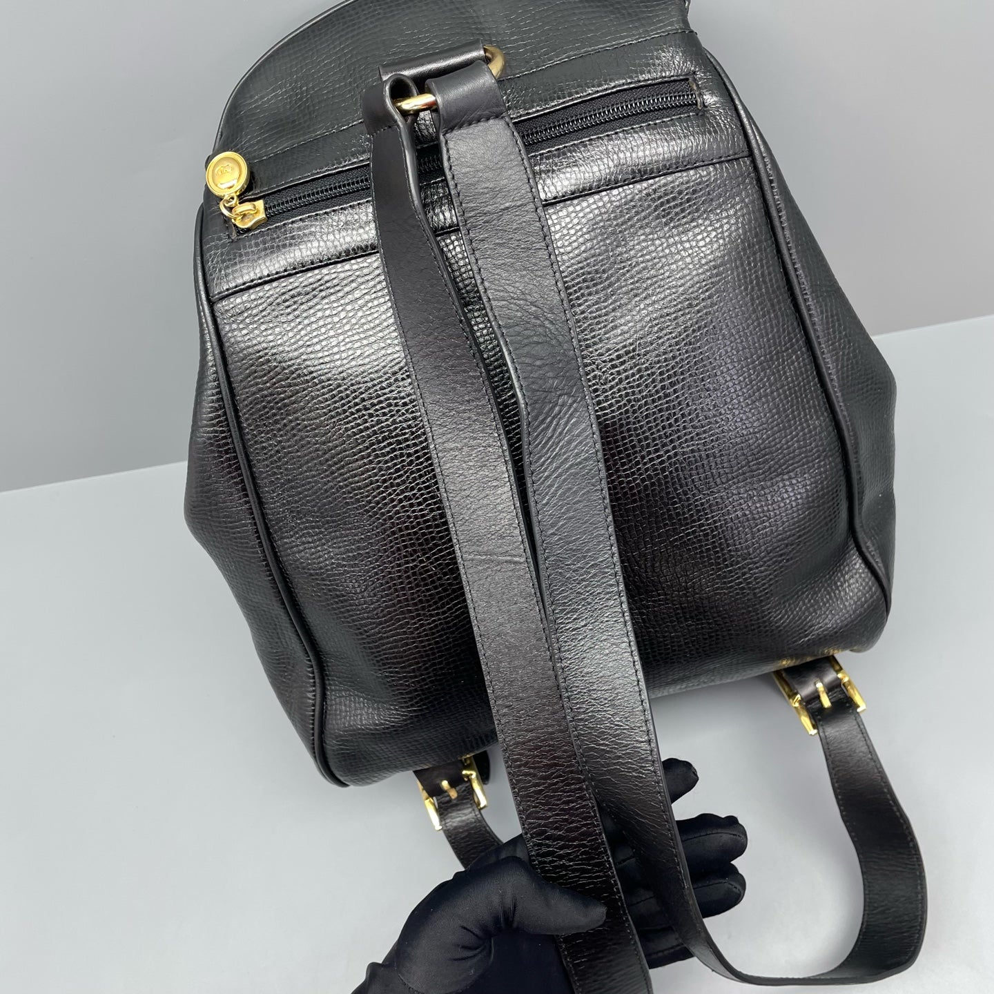 Dior - Vintage CD Coin Backpack - Leather - Black - (medium)