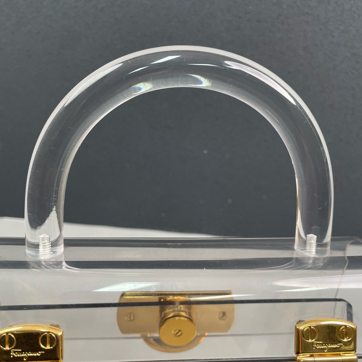 Ferragamo - Museum Series Handbag - Acrylic - Clear with Black interior - (mini)