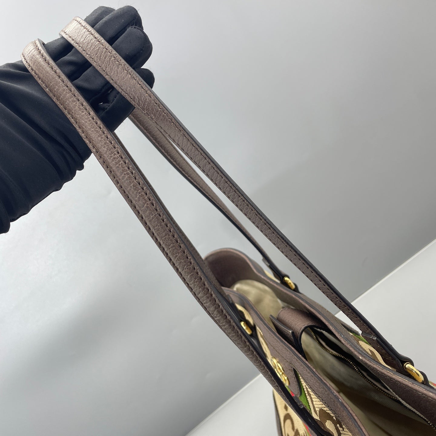 Gucci - Ophidia GG Supreme Tote Bag - GG Supreme canvas and Leather - Beige and Brown - (medium)