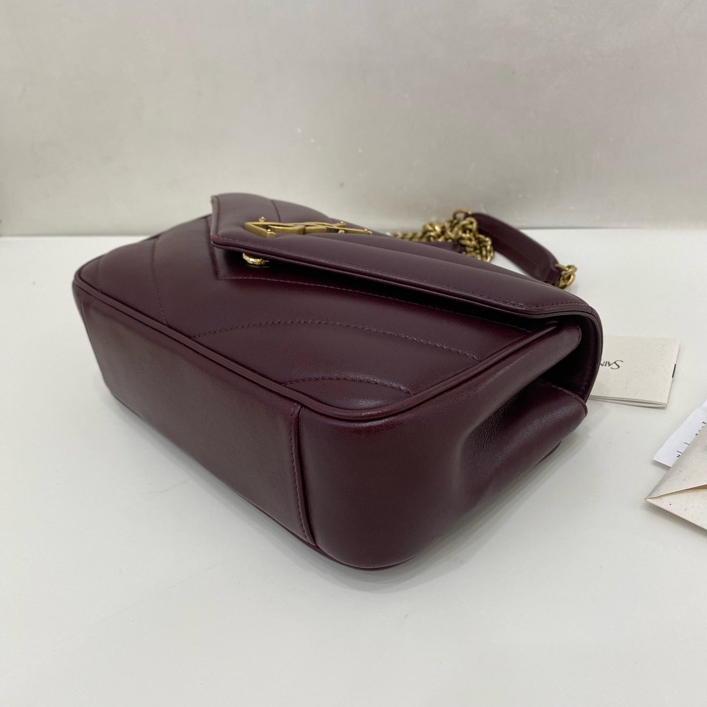 Saint Laurent - Loulou Chain Bag - Leather - Burgundy - (small)