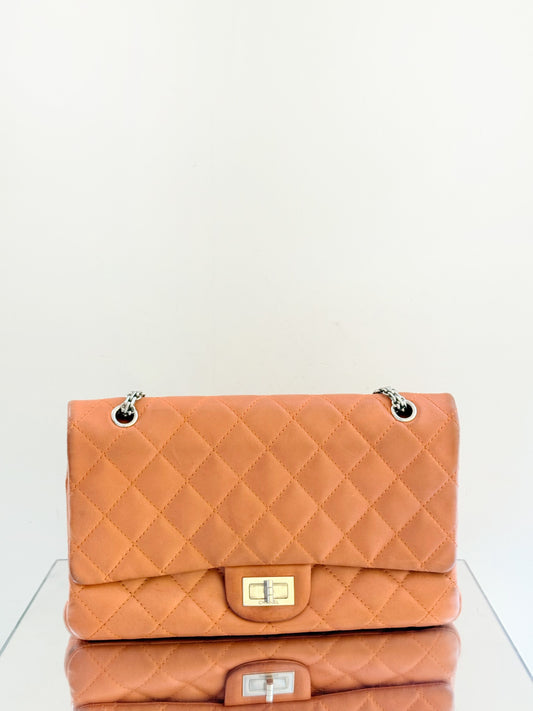 Chanel - 2.55 Reissue Flap Bag - Aged calfskin leather - Pink - (Large)