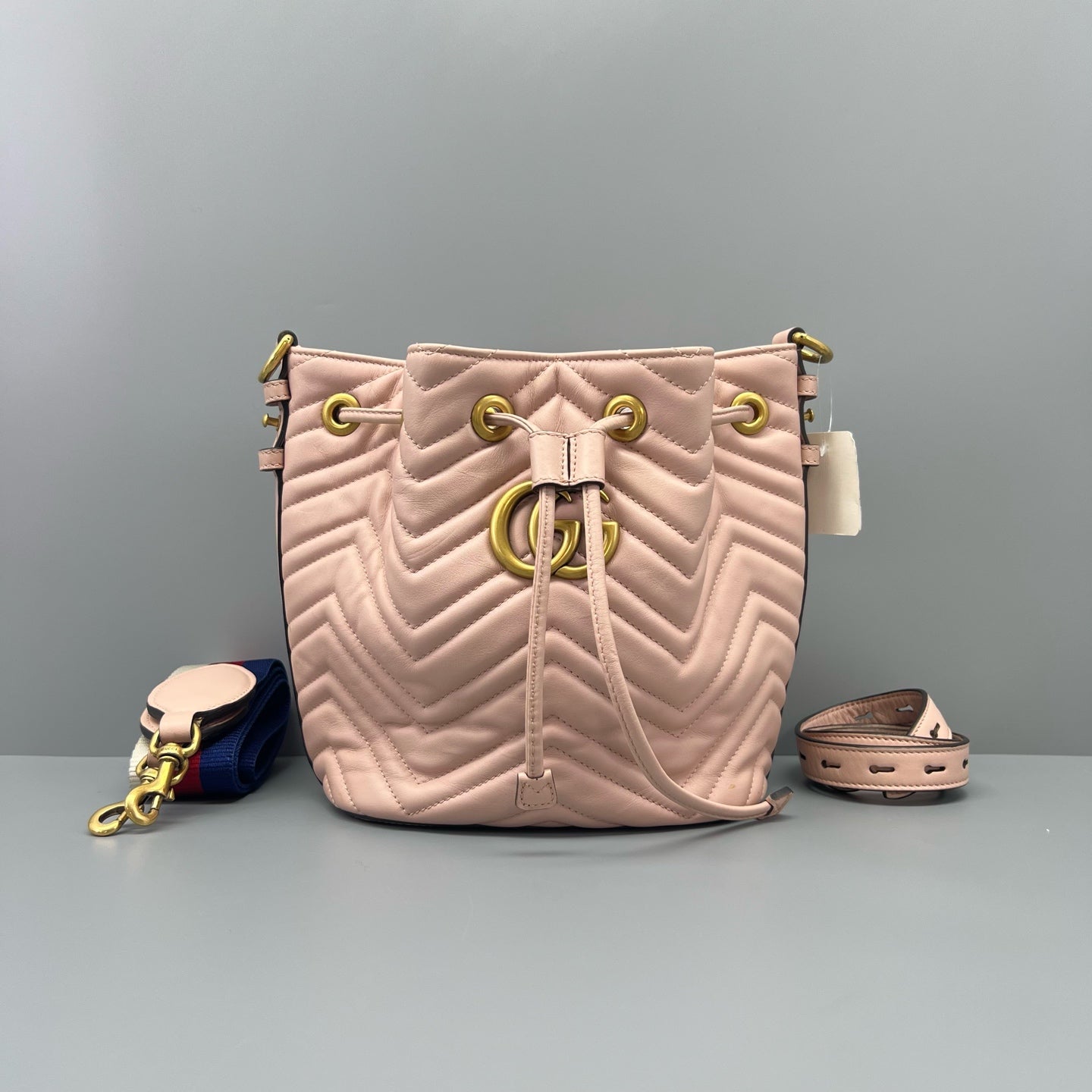 Gucci - GG Marmont Bucket Bag - Leather - Pink - (small)